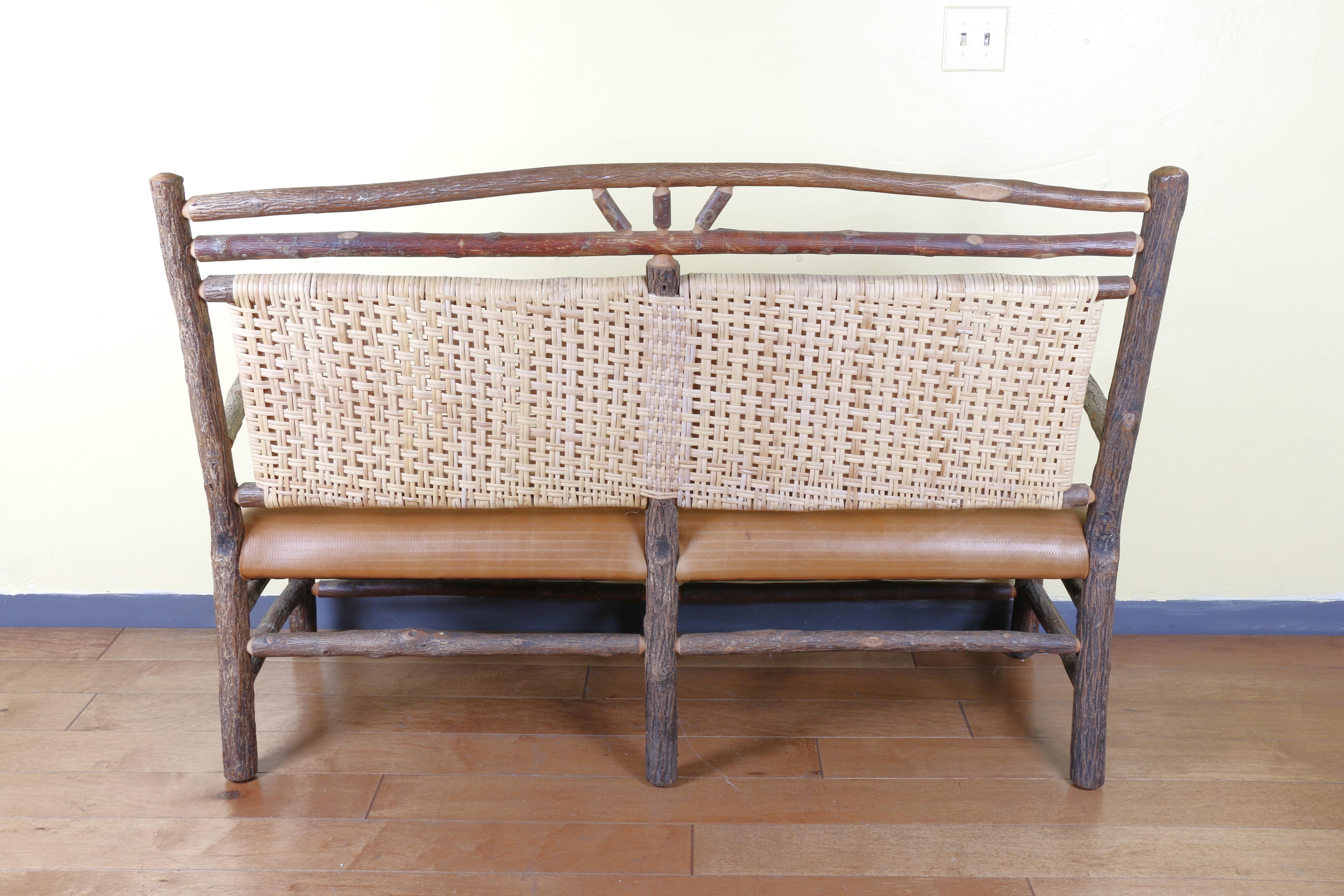 Hickory Cabin Style Bench For Sale 3