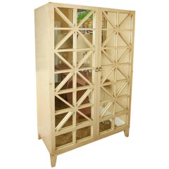 Hickory Chair Bar/TV Cabinet with Mirrored Front