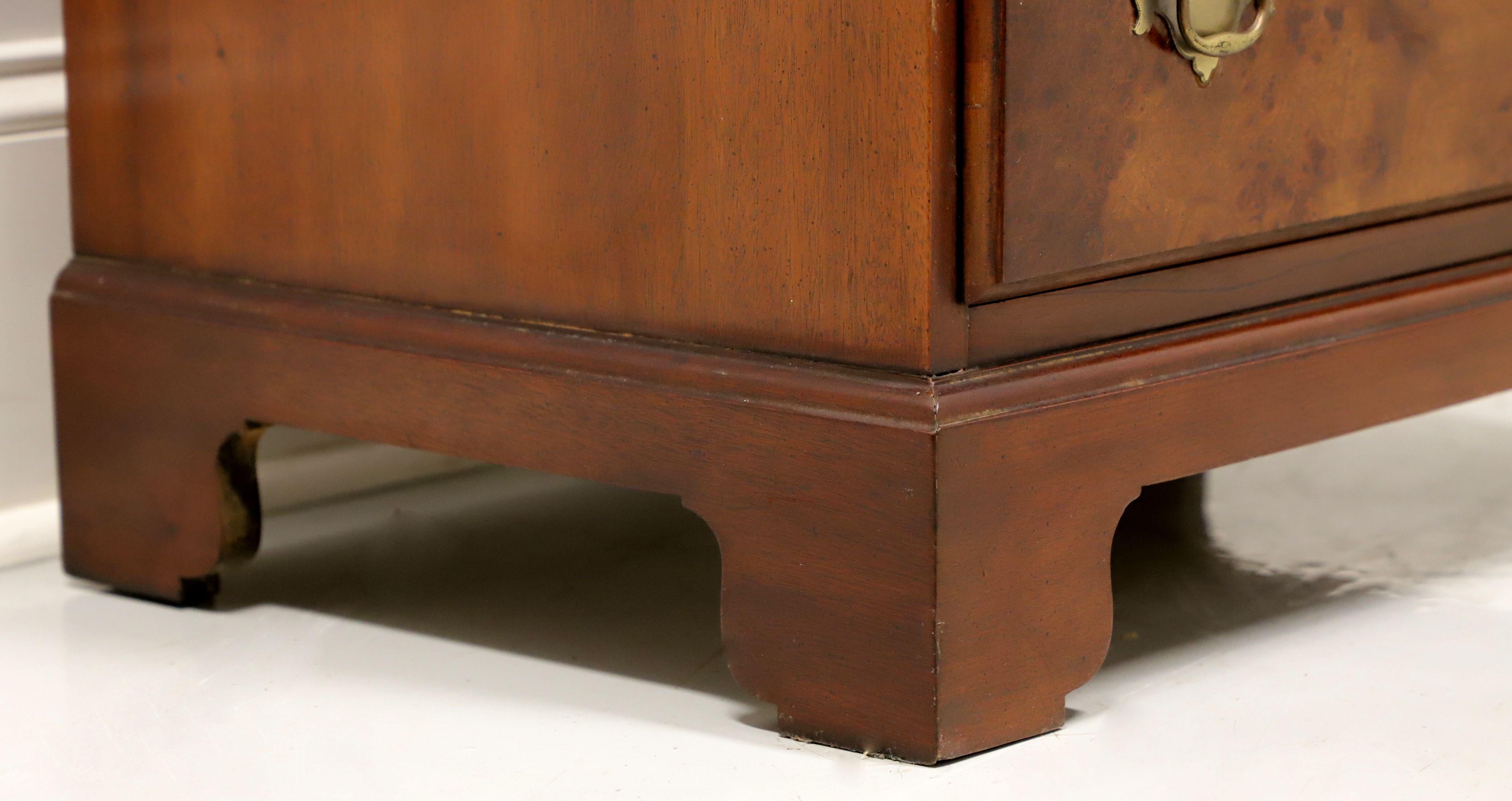 HICKORY CHAIR James River Chippendale Burl Walnut Bonnet Top Secretary Desk 1