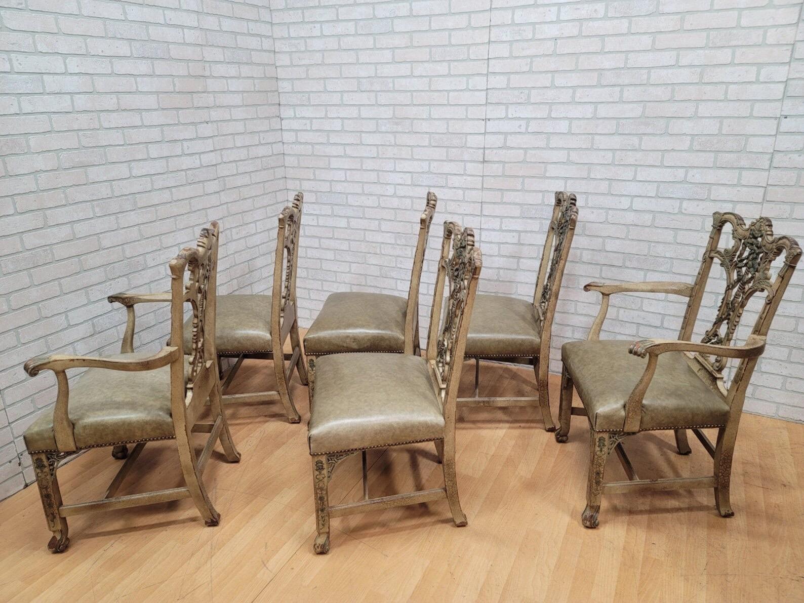 Unknown Hickory Chair Chippendale Style Thomas O’Brien and Emma Dining Chairs, set of 6