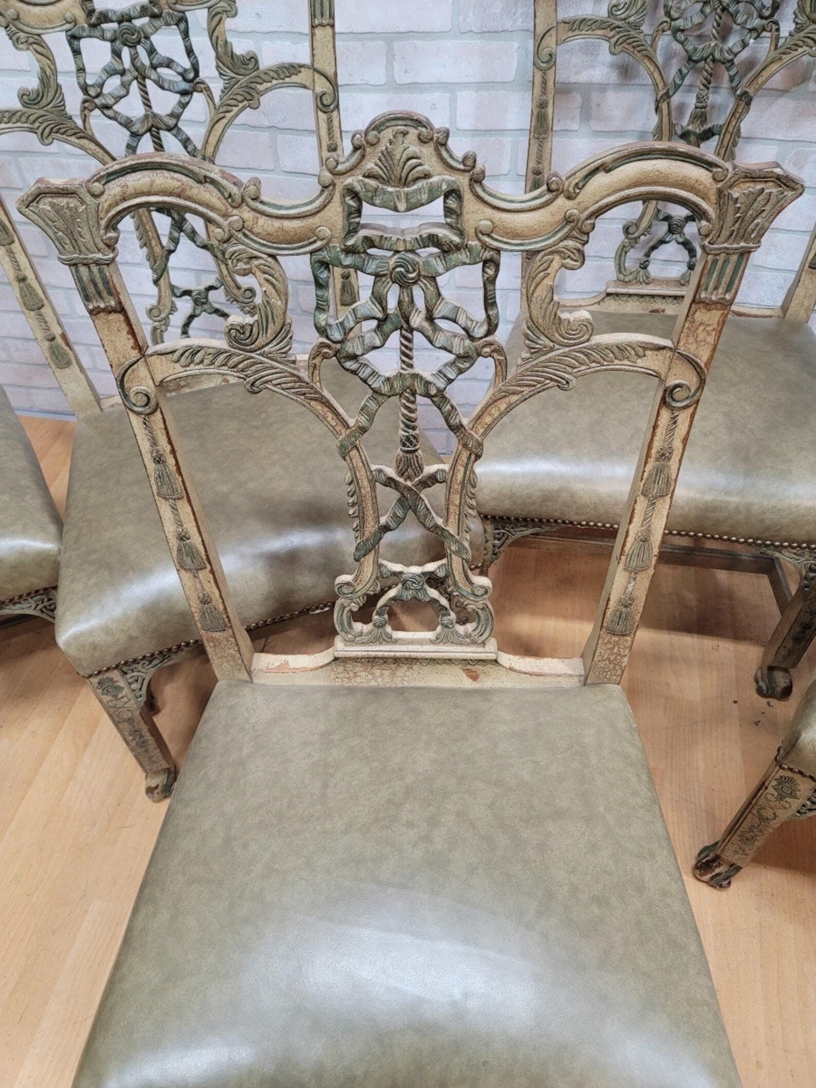 20th Century Hickory Chair Chippendale Style Thomas O’Brien and Emma Dining Chairs, set of 6