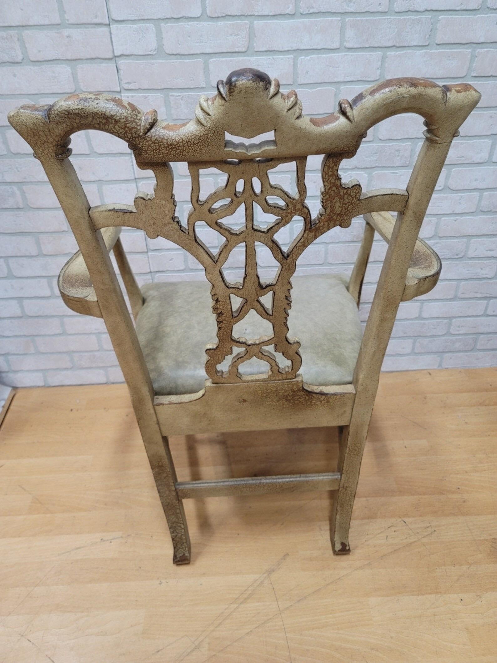 Wood Hickory Chair Chippendale Style Thomas O’Brien and Emma Dining Chairs, set of 6