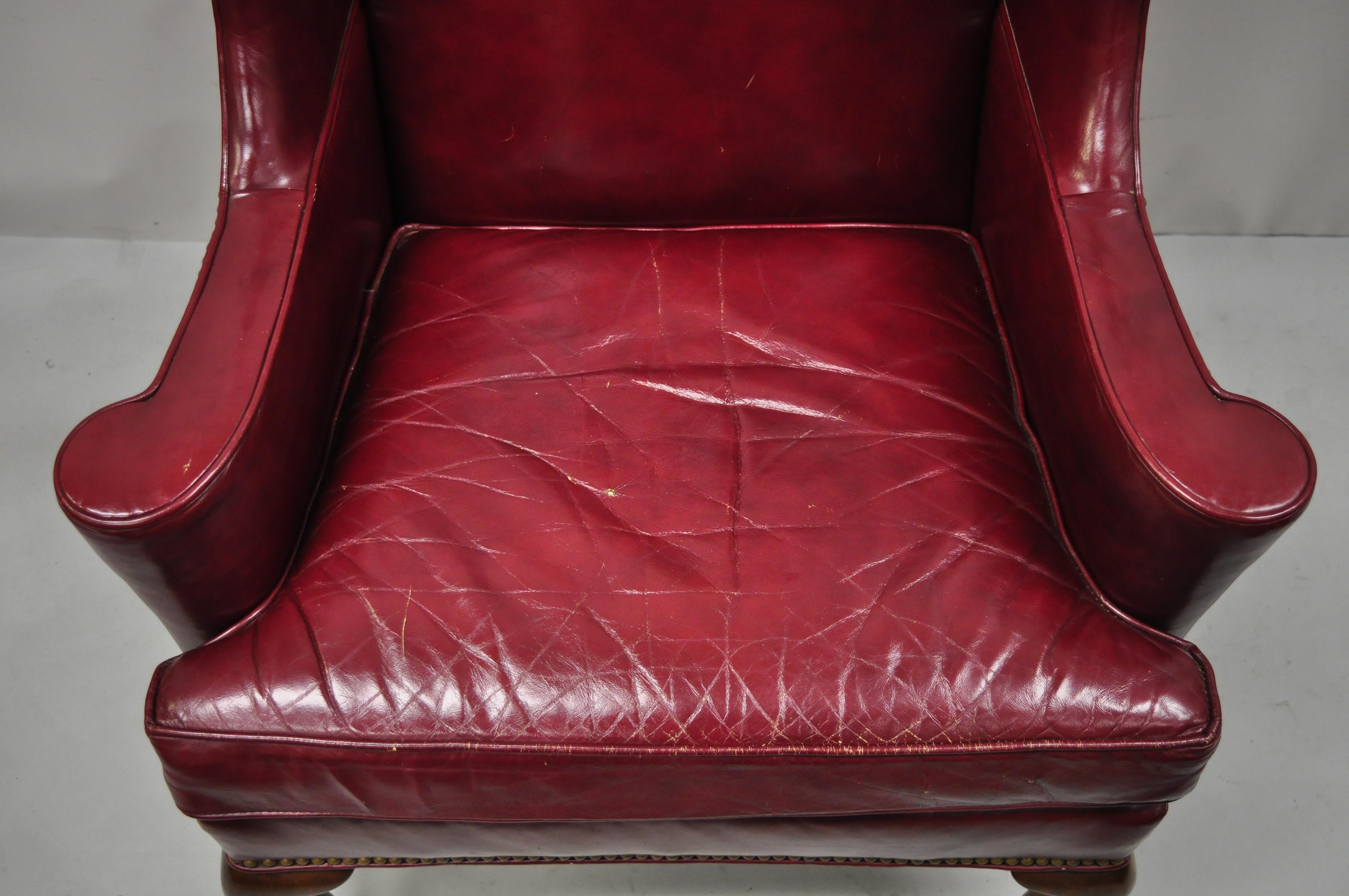 queen anne chair leather