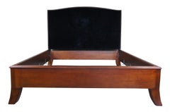 Hickory Chair Co. Chelsea Queen Size Bed 2028-15 Nailhead Oxford Black Velvet