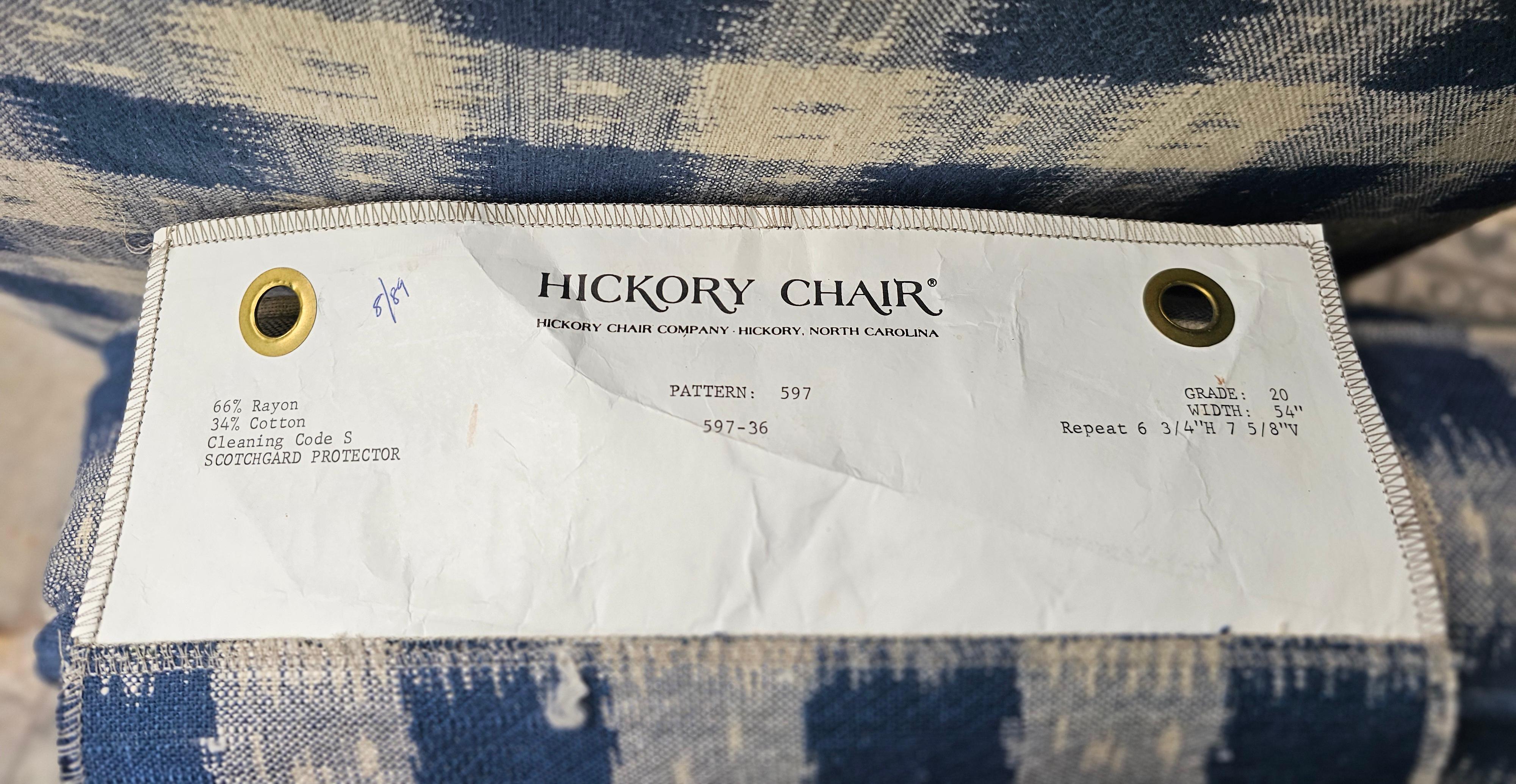 Hickory Chair Colonial Revival Cherry and Upholstered Lounge Chair & Ottoman Set For Sale 6