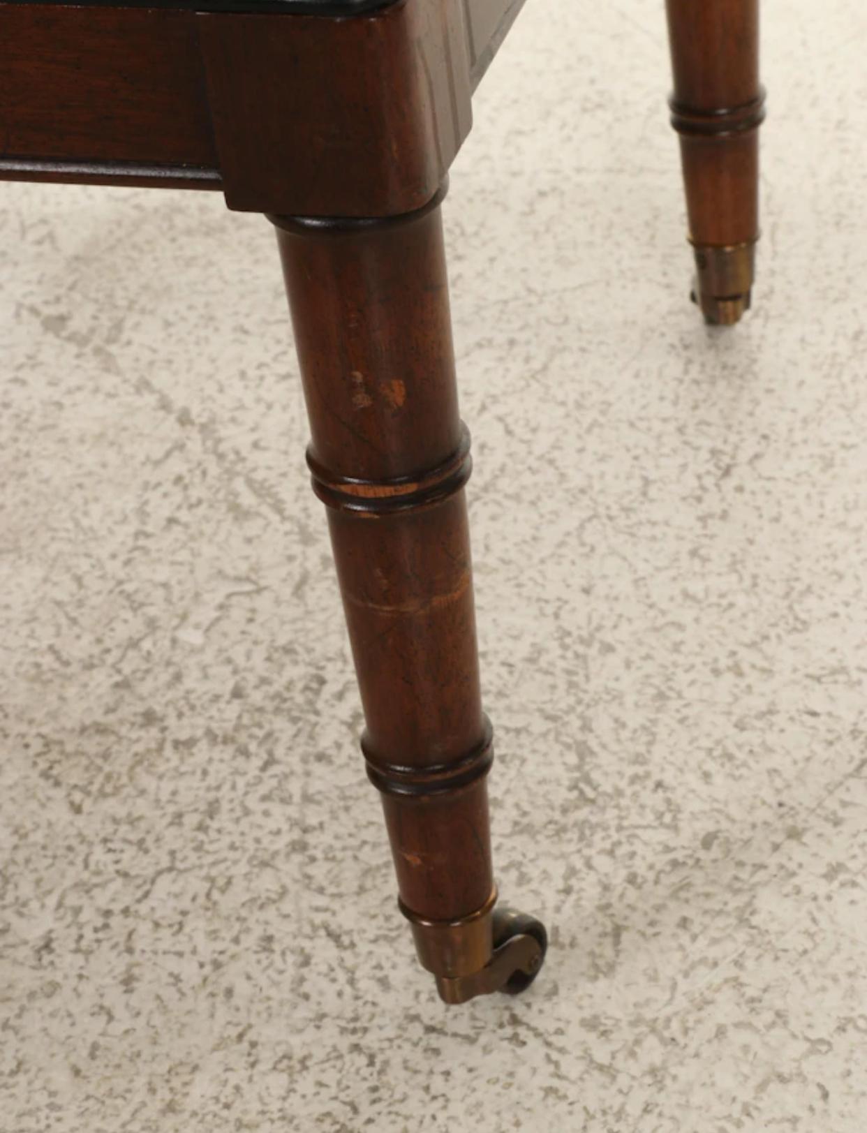 Hickory Chair Company Faux Bamboo Campaign Chair and Ottoman For Sale 5