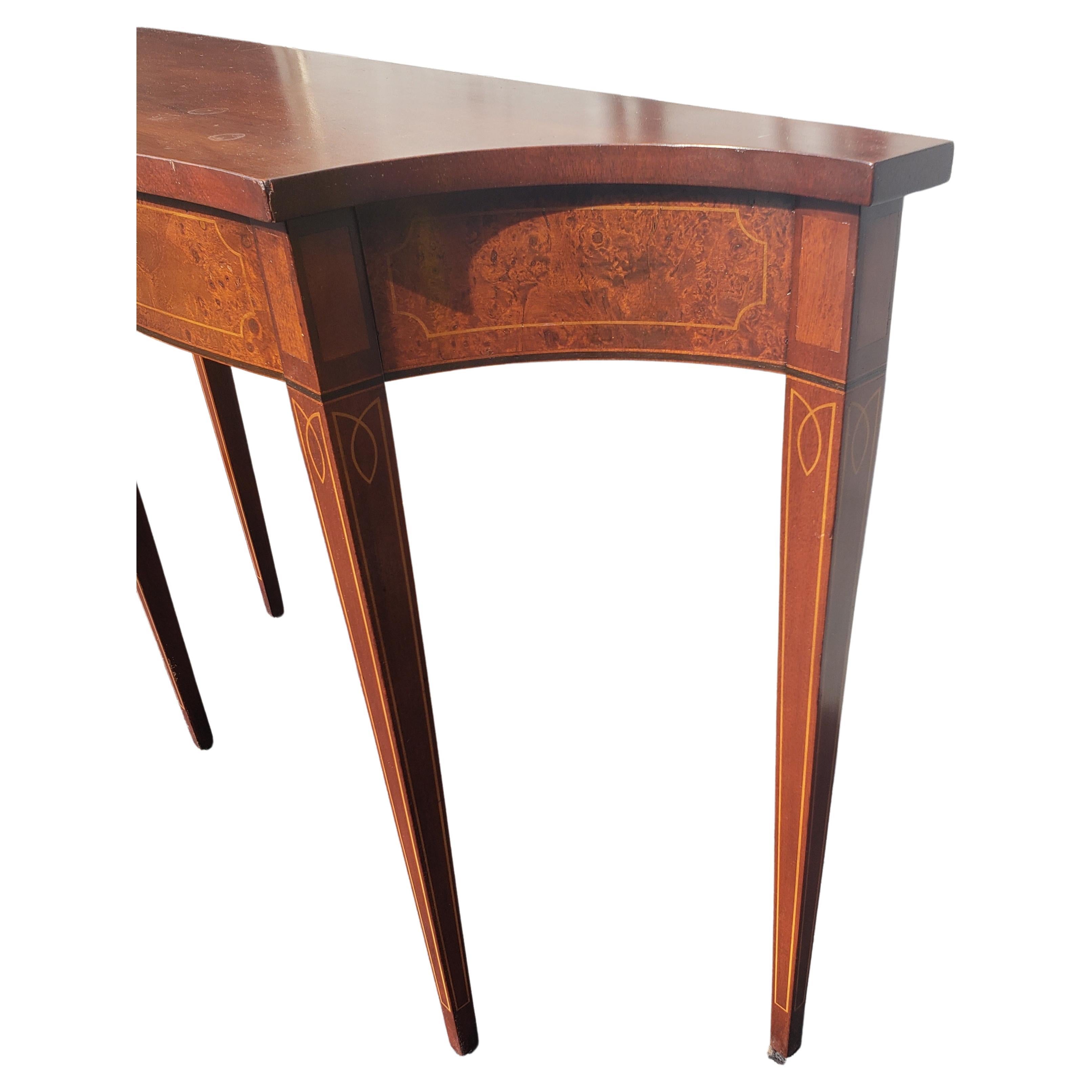 American Hickory Chair Company Mahogany Inlaid Console Table