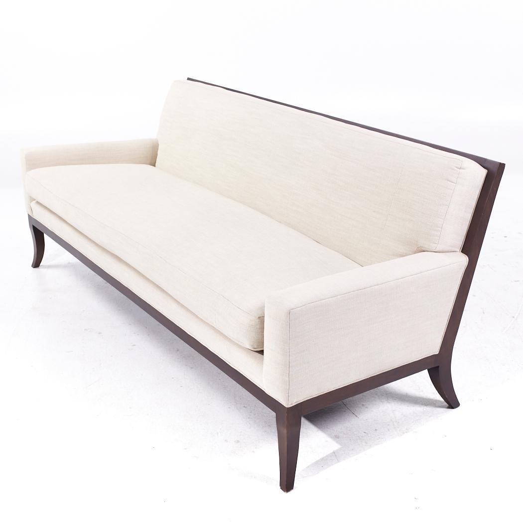 Hickory Chair Curtis Sofa in J Robert Scott Ivory Fabric For Sale 2