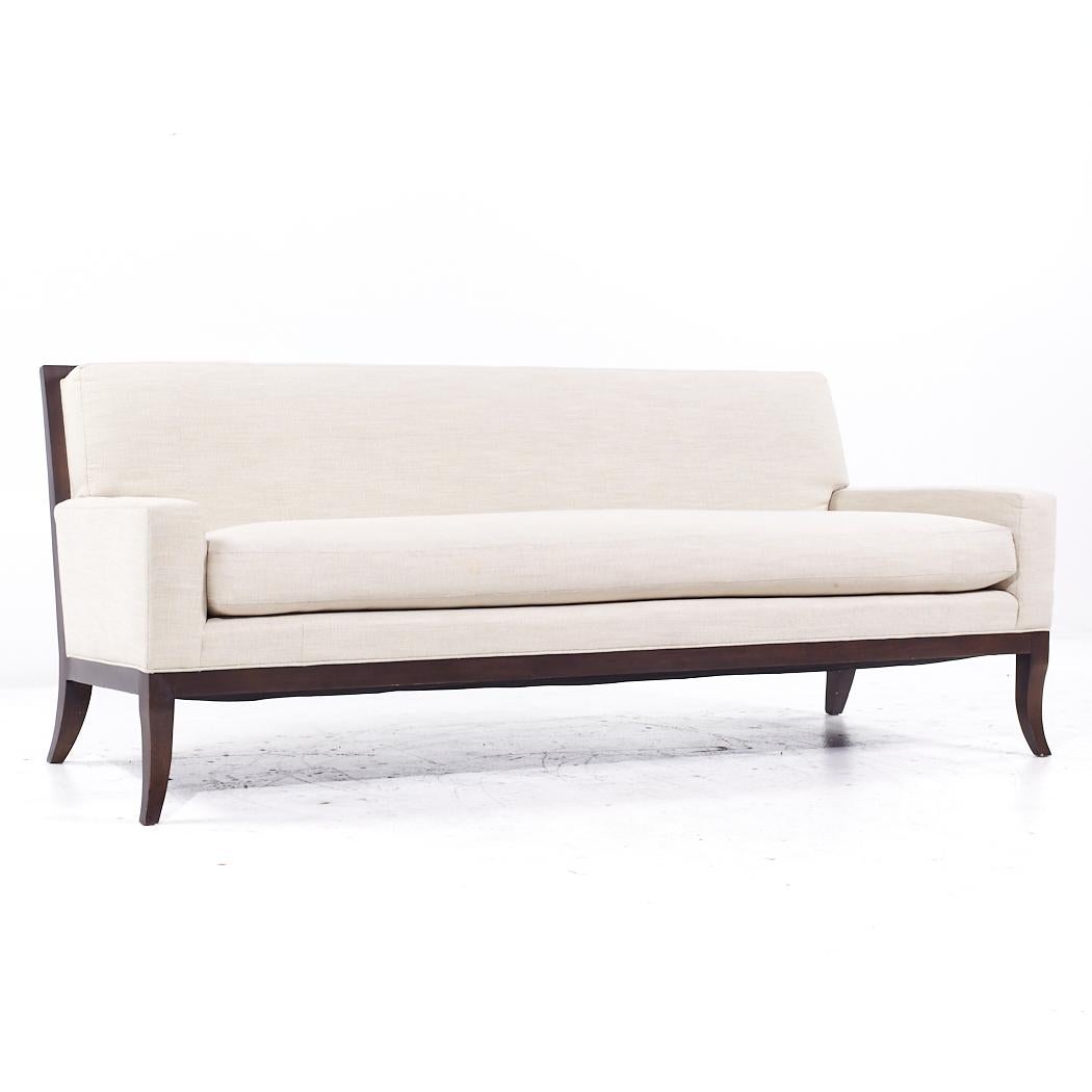 American Hickory Chair Curtis Sofa in J. Robert Scott Ivory Fabric - Pair For Sale
