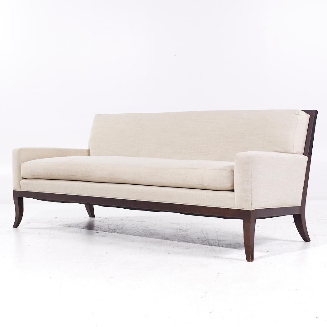 Contemporary Hickory Chair Curtis Sofa in J. Robert Scott Ivory Fabric - Pair For Sale