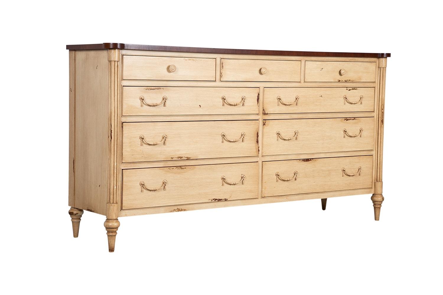 French Provincial Hickory Chair Dresser Left Bank Collection For Sale