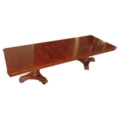 Hickory Chair Flame Mahogany Regency Style Two Pedestal Conference Dining Table