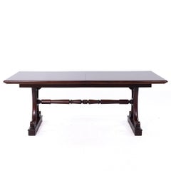 Hickory Chair Furniture Company Walnut Expanding Trestle Dining Table