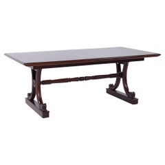 Hickory Chair Furniture Company Mesa de comedor de caballete extensible de nogal