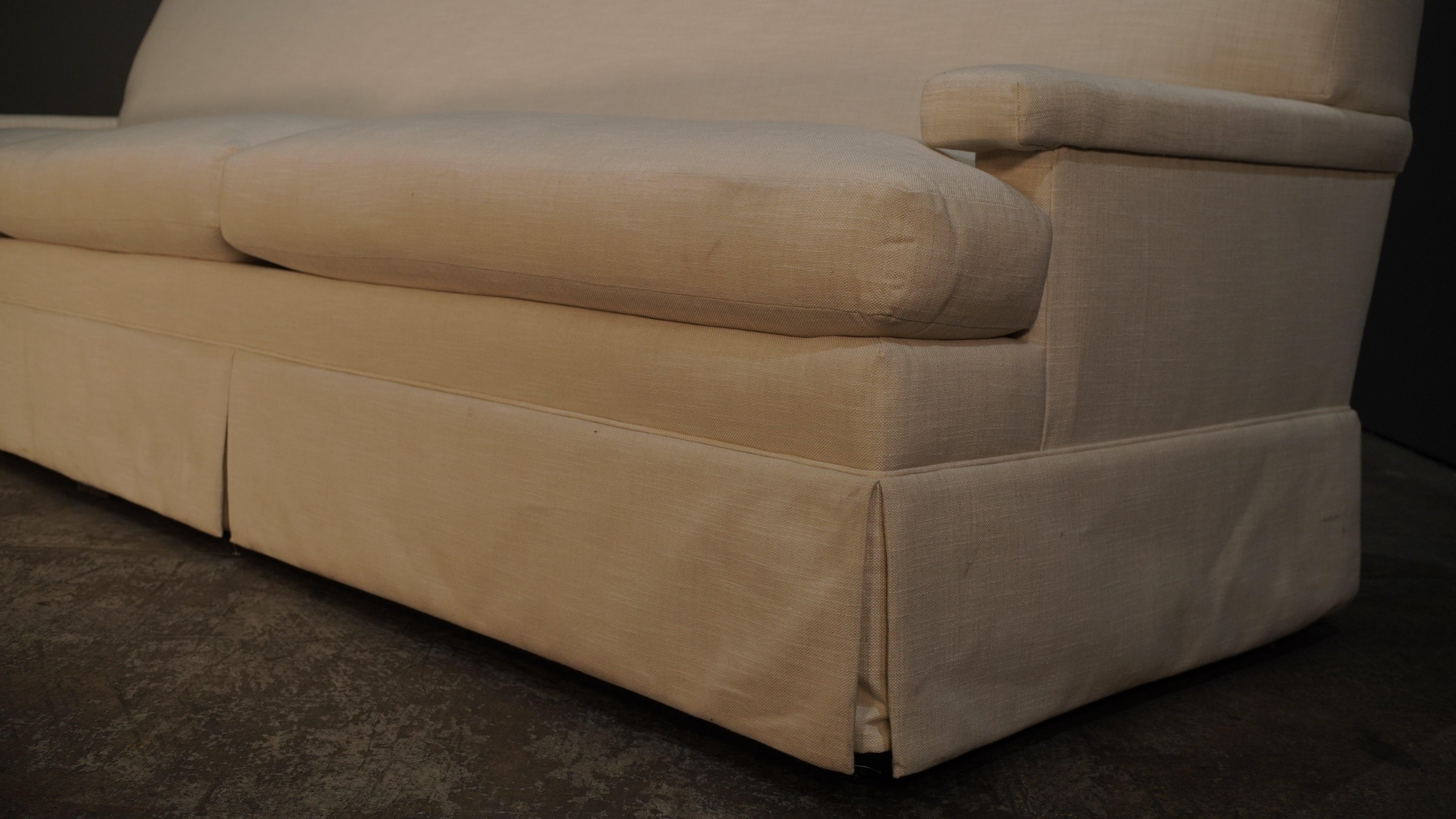 Contemporary Hickory Chair Furniture Macdonald Skirted Large Sofa