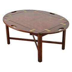 Hickory Chair Georgian Carved Mahogany Butler's Coffee Table