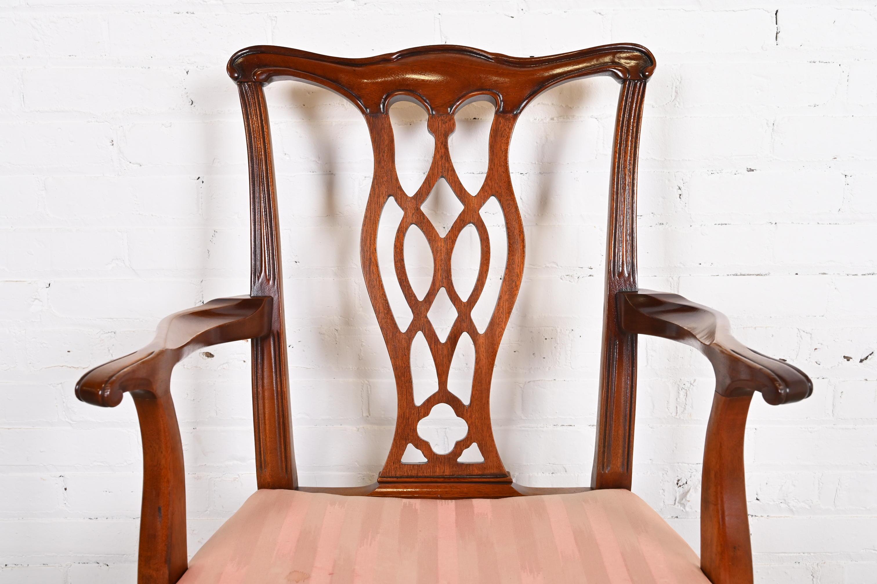 Hickory Chair Georgian Carved Mahogany Dining Chairs, Set of Eight 7
