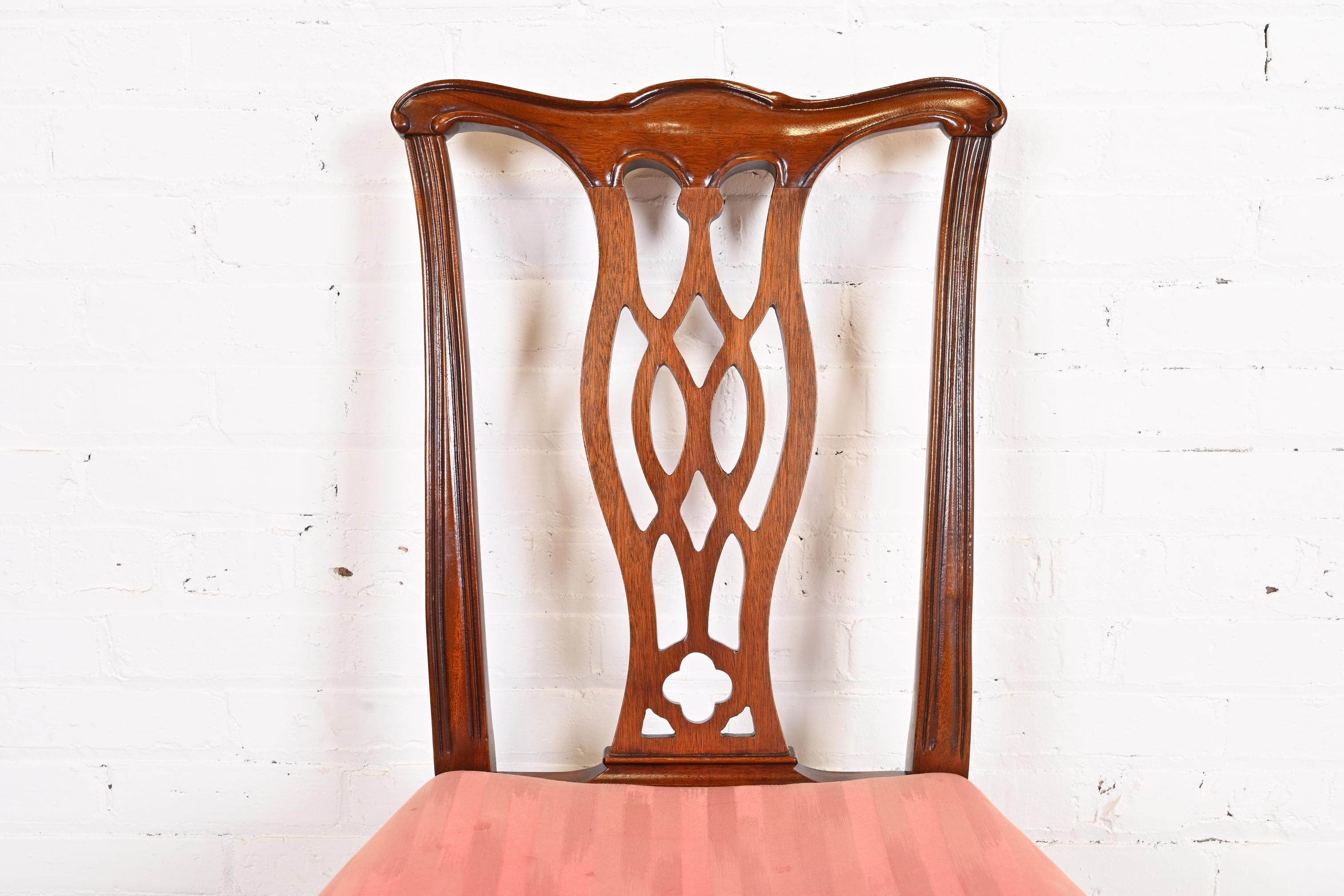 Hickory Chair Georgian Carved Mahogany Dining Chairs, Set of Eight 3