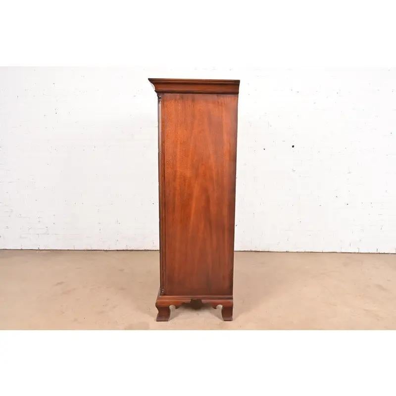 Hickory-Stuhl georgianisch geschnitzt Mahagoni Highboy Kommode im Angebot 5