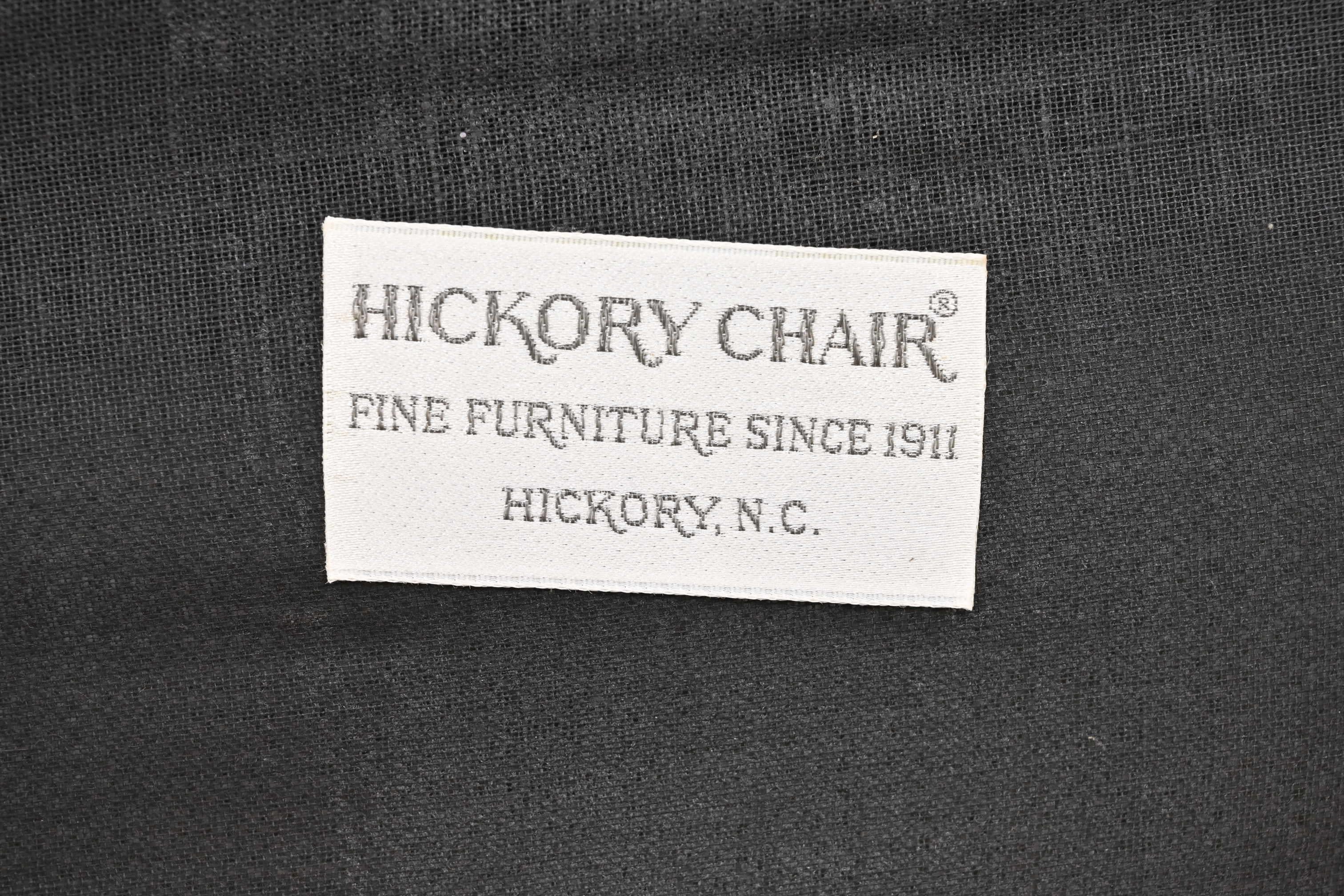 Hickory Chair Georgian Carved Mahogany Leather Upholstered Dining Arm Chairs 5