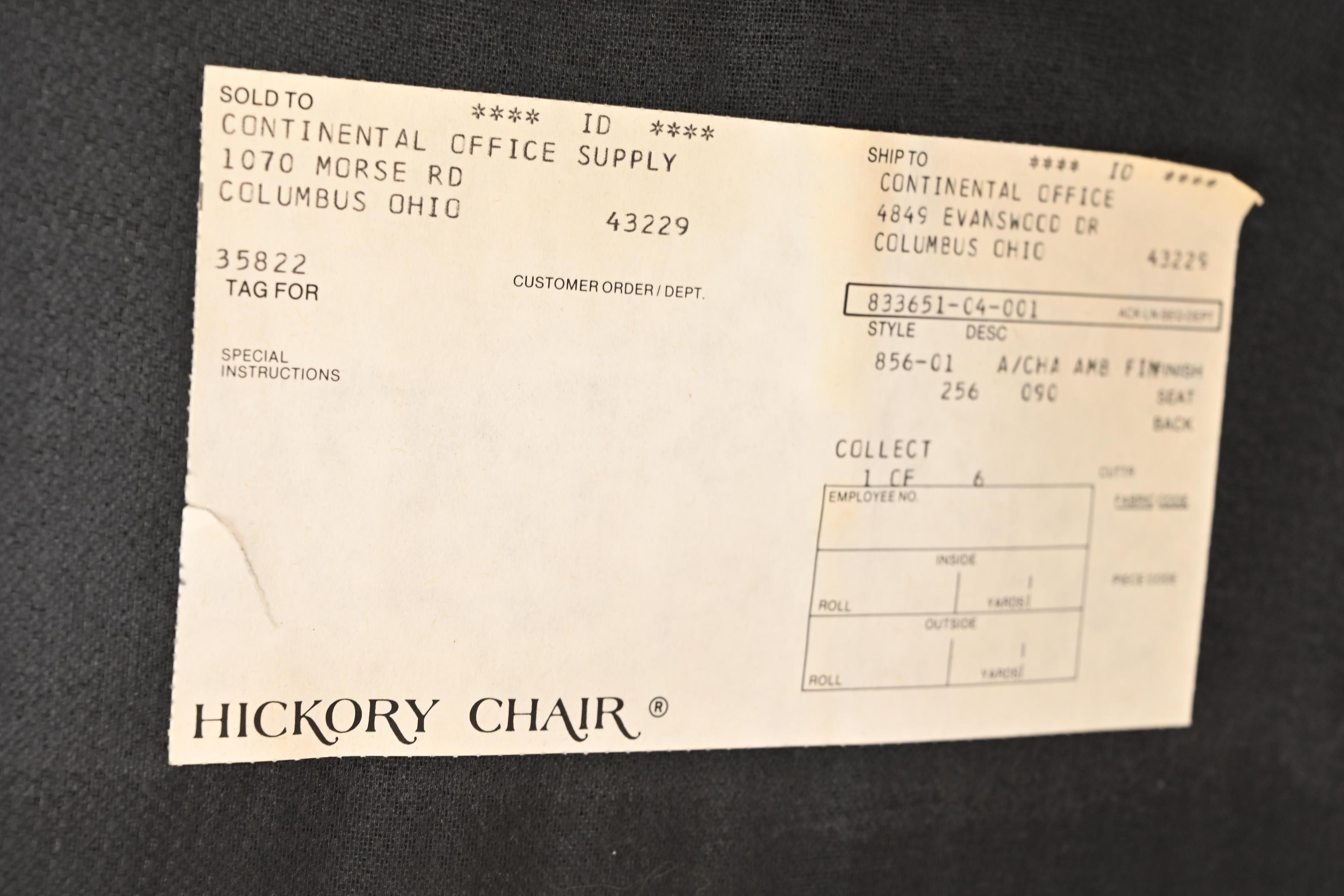 Hickory Chair Georgian Carved Mahogany Leather Upholstered Dining Arm Chairs For Sale 5