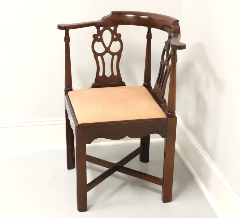 HICKORY CHAIR Mahogany Corner Chair For Sale at 1stDibs