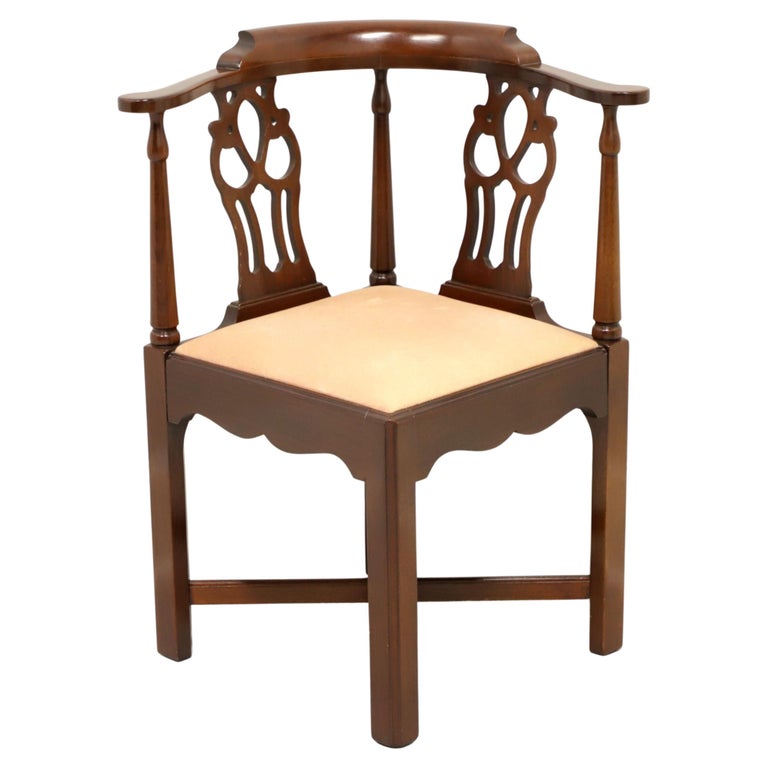 HICKORY CHAIR Mahogany Corner Chair For Sale at 1stDibs
