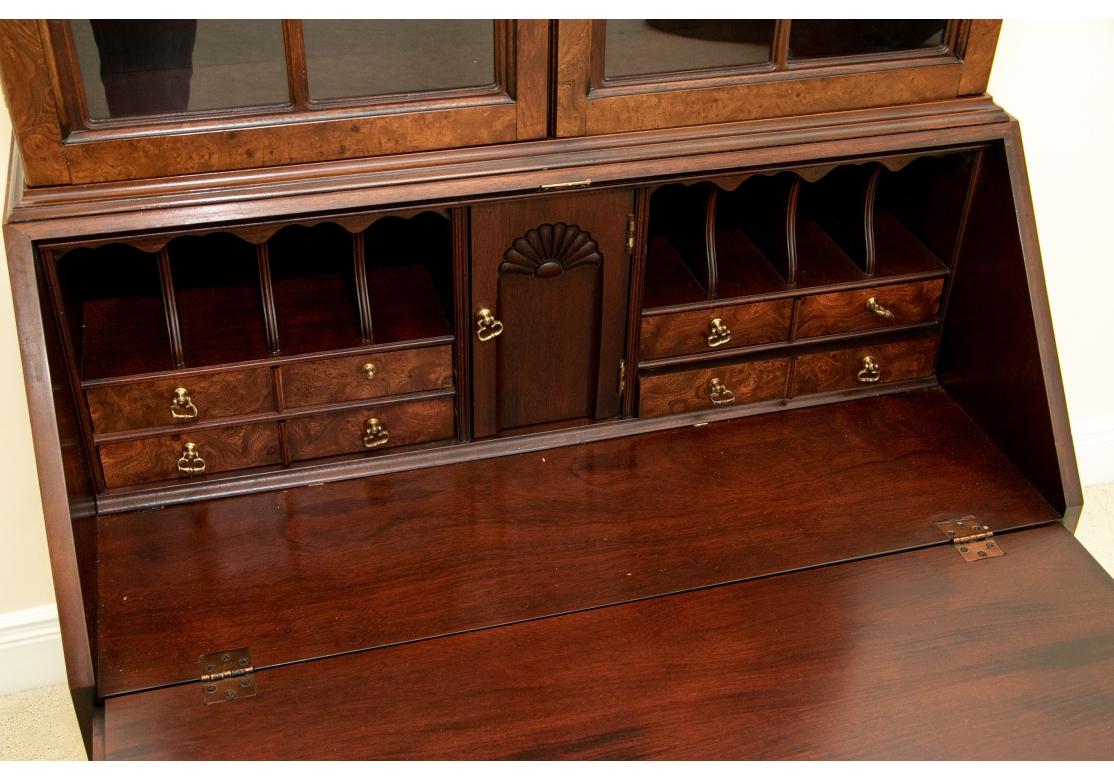 20th Century Hickory Chair Historical James River Plantations Mahogany Secretary Bookcase For Sale