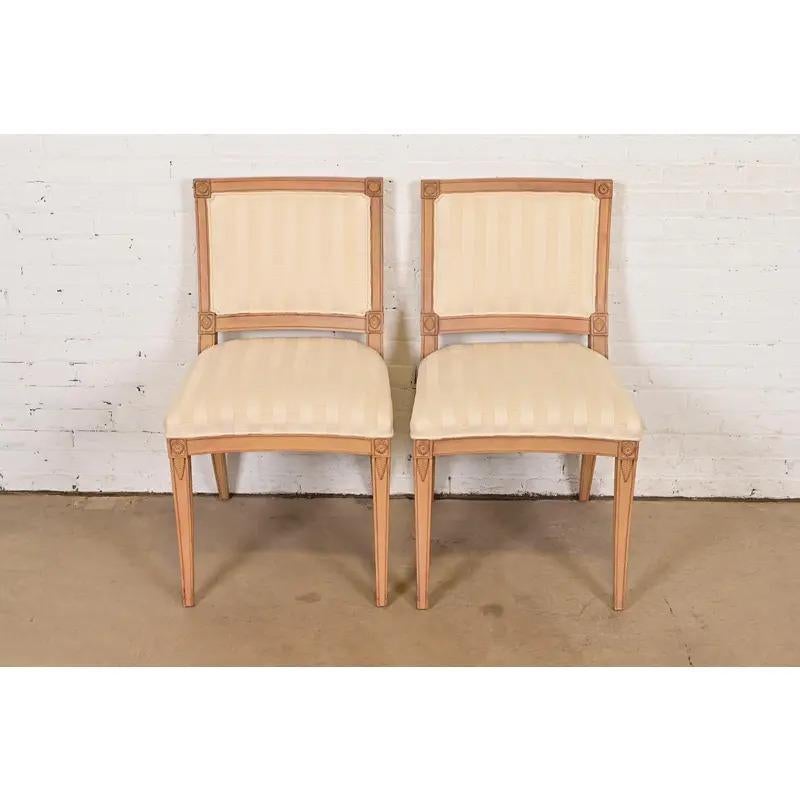 Chaise Hickory Klismos ou chaises de salle à manger Louis XVI de style Régence française, paire Bon état - En vente à South Bend, IN