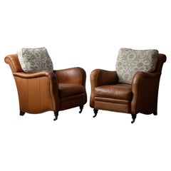 Hickory Chair Lowell Lounge Chairs - A Pair