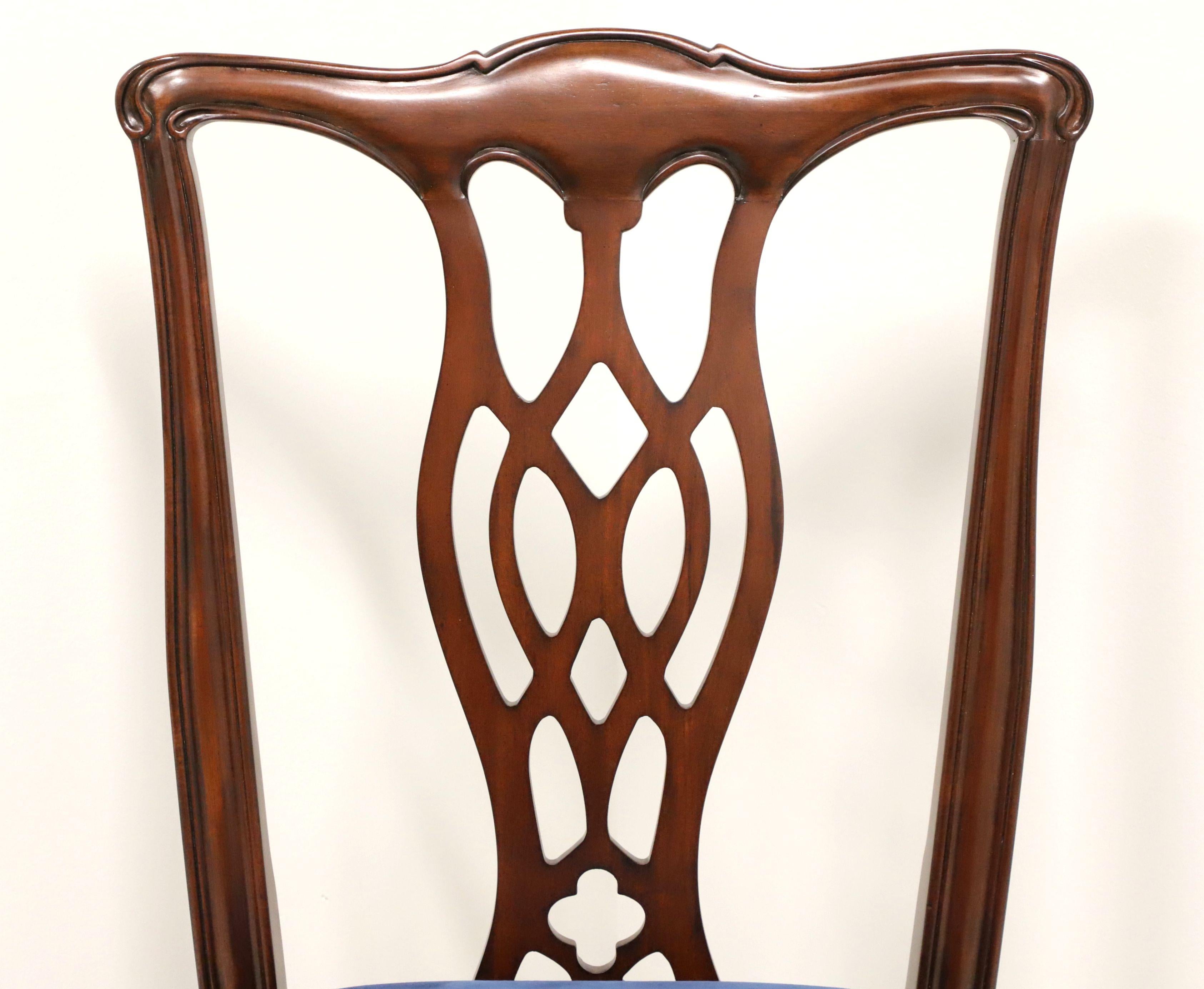 HICKORY CHAIR Mahogany Chippendale Straight Leg Dining Side Chair - A In Good Condition In Charlotte, NC