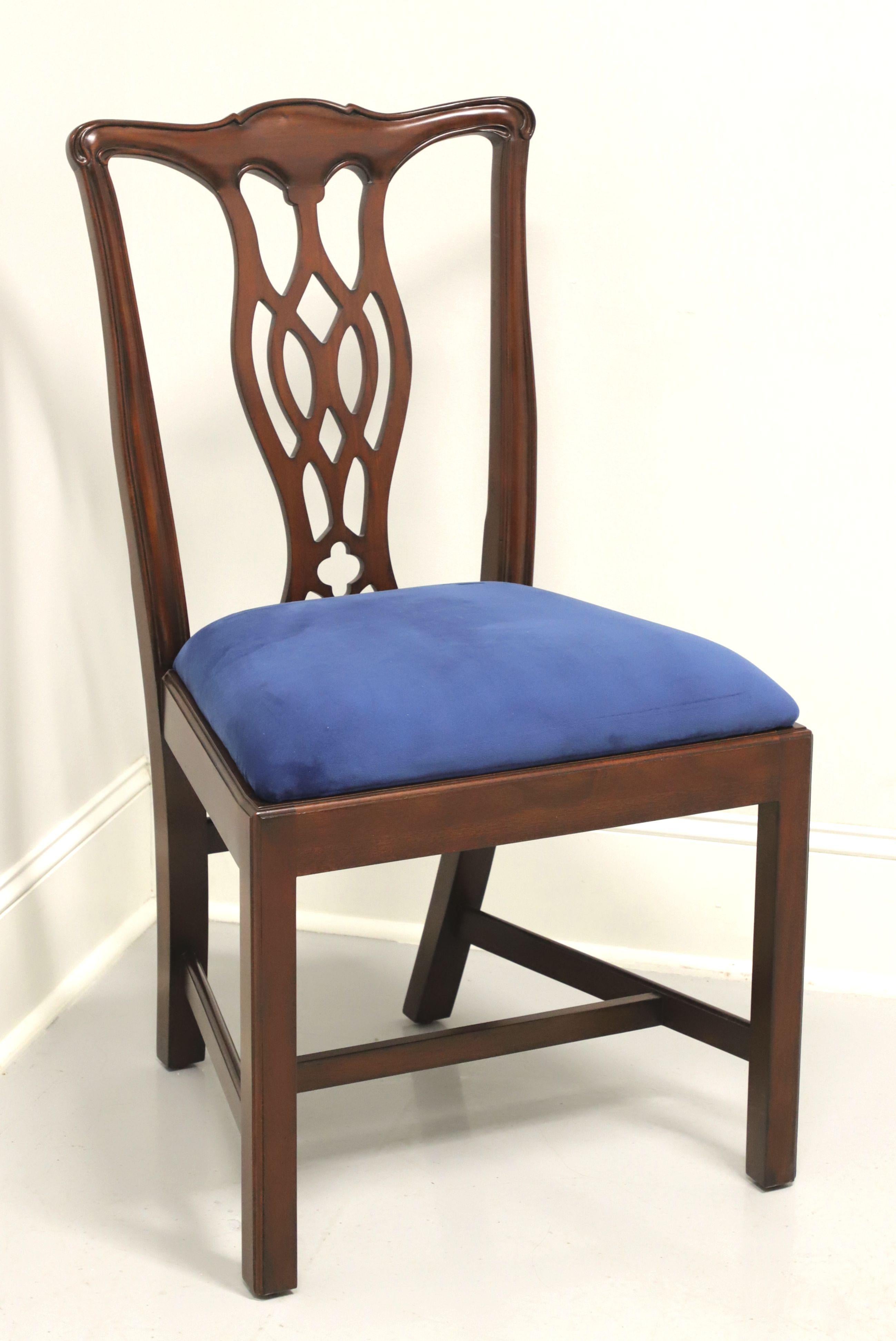 HICKORY CHAIR Mahogany Chippendale Straight Leg Dining Side Chair - A 1