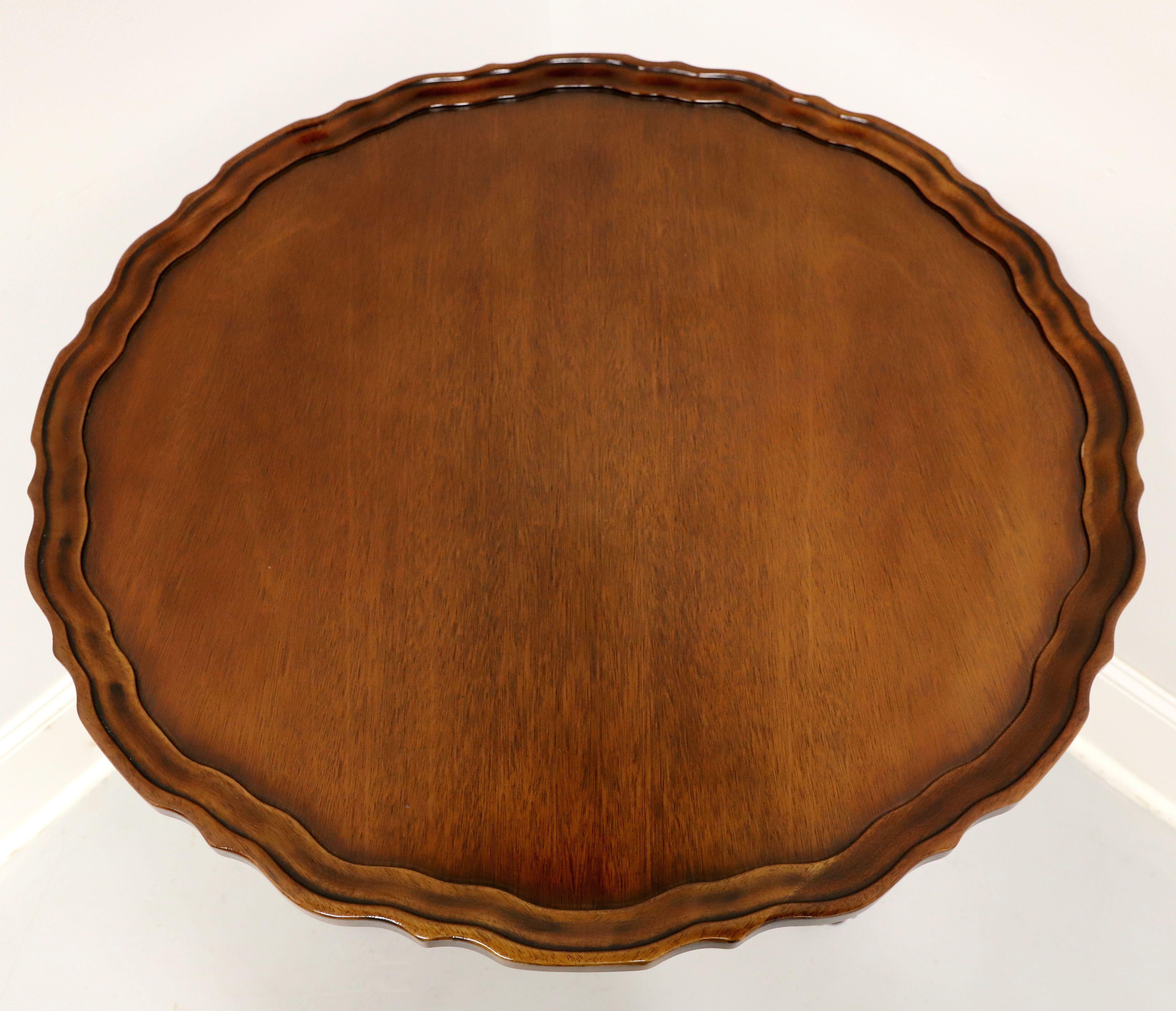 HICKORY CHAIR Mahogany Chippendale Tilt-Top Pie Crust Table For Sale 2