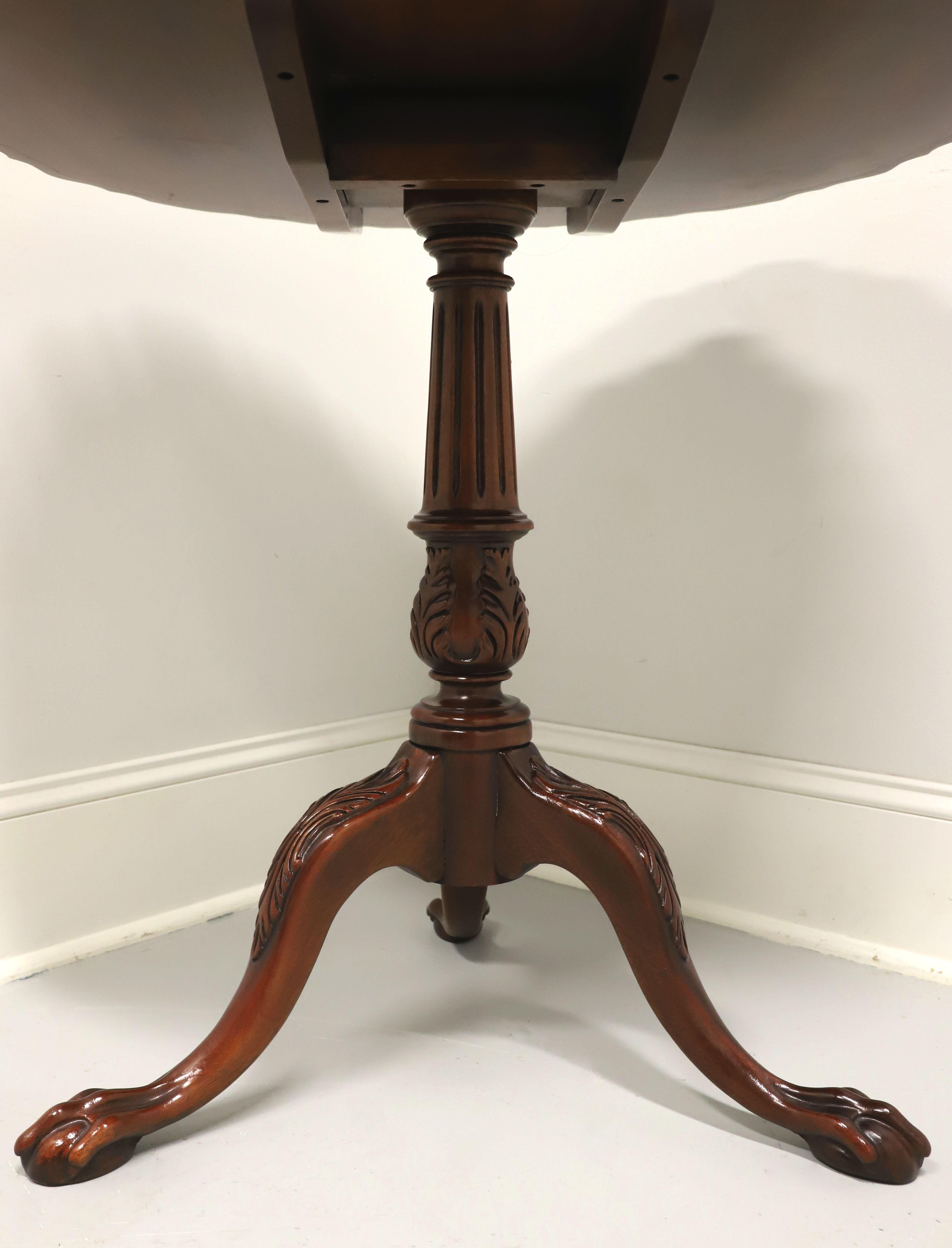 HICKORY CHAIR Mahogany Chippendale Tilt-Top Pie Crust Table For Sale 2