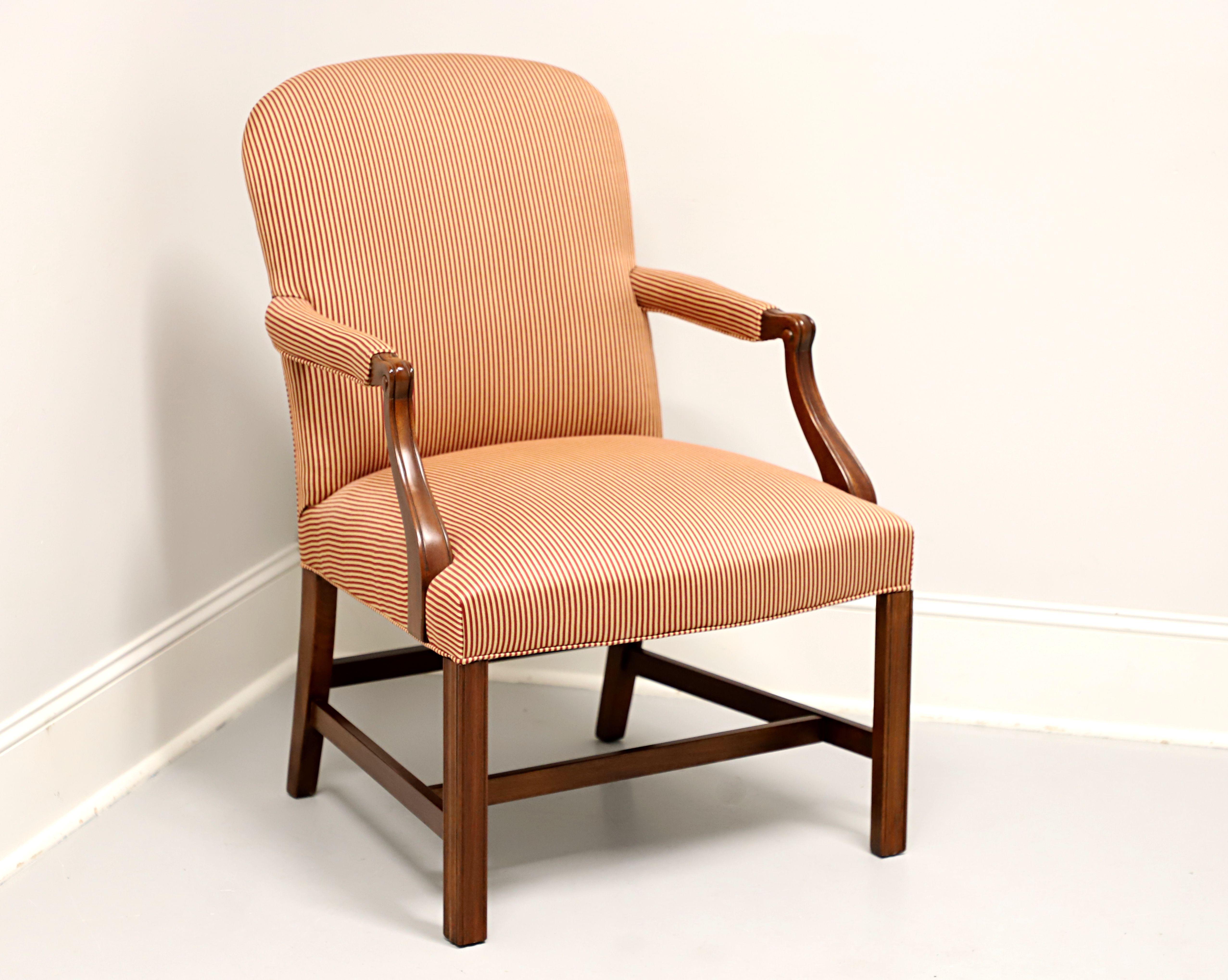 HICKORY CHAIR Mahogany Frame Chippendale Martha Washington Armchair 2