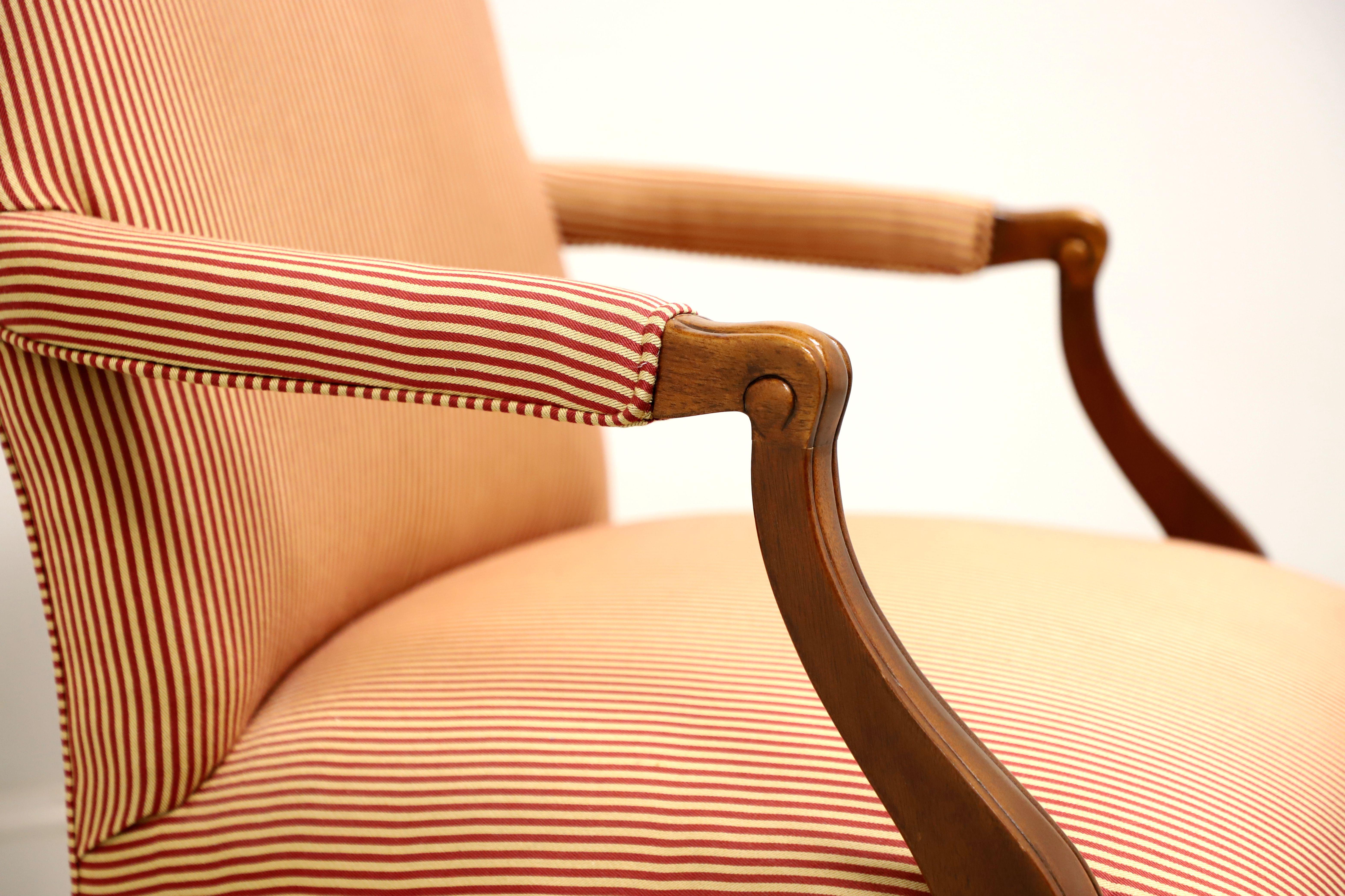 HICKORY CHAIR Mahogany Frame Chippendale Martha Washington Armchair In Good Condition In Charlotte, NC
