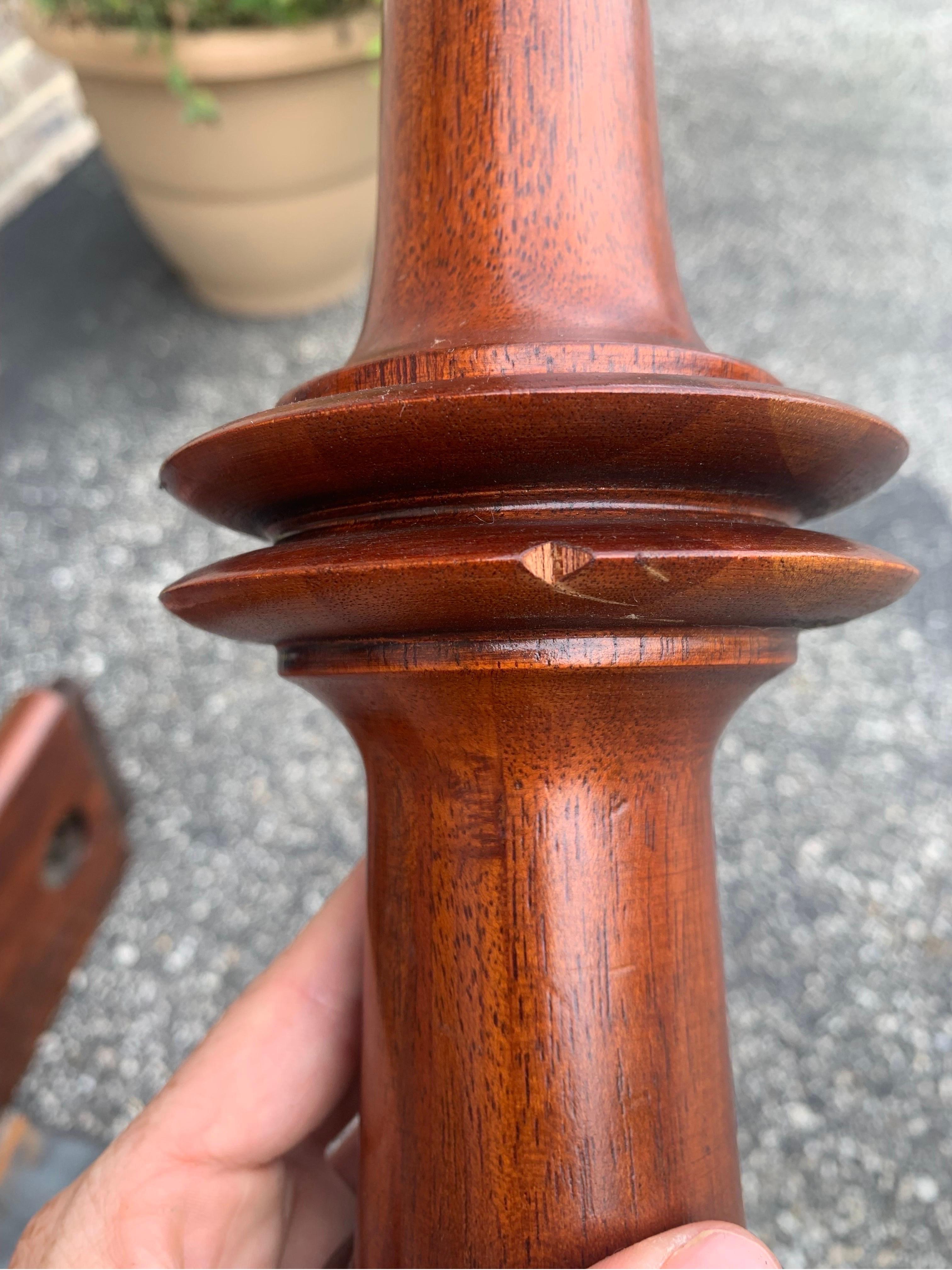Hickory Chair Mahogany King Size Planters Four Poster Bed In Good Condition In Sparks Glencoe, MD