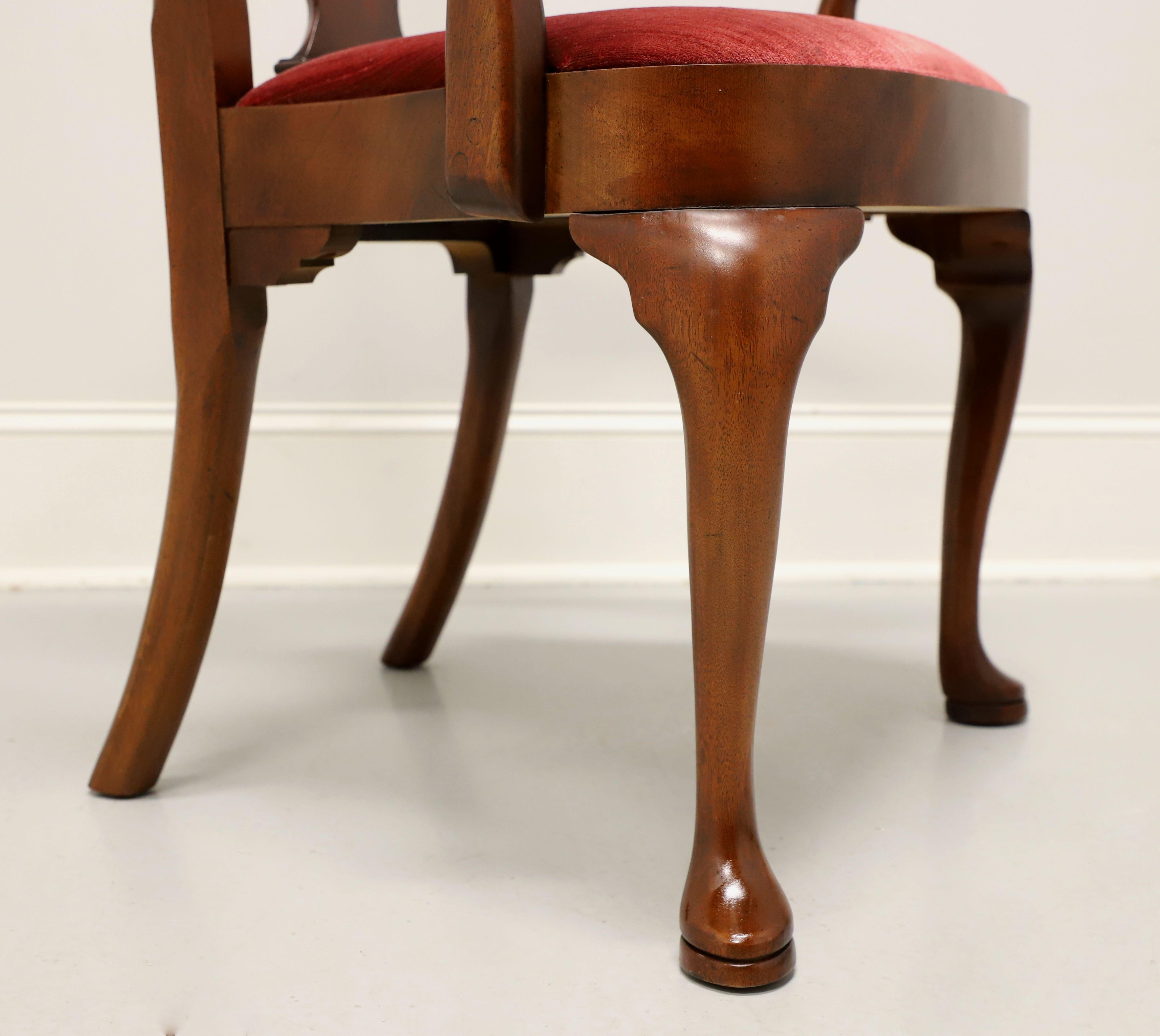 HICKORY CHAIR Mahogany Queen Anne Dining Armchairs - Pair 3