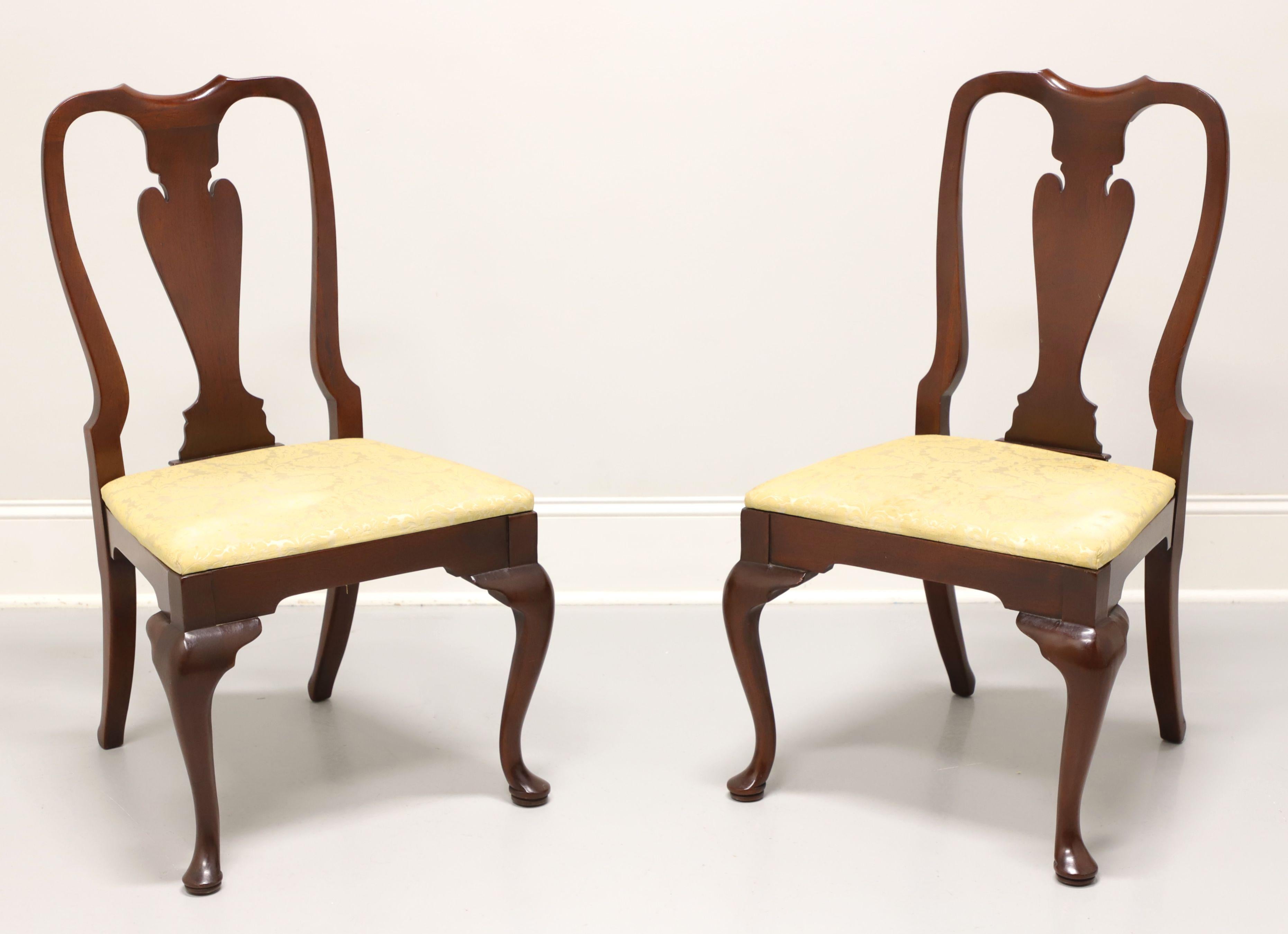 HICKORY CHAIR Mahogany Queen Anne Dining Side Chairs - Pair A 4