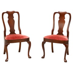 HICKORY CHAIR Mahogany Queen Anne Dining Side Chairs - Pair A