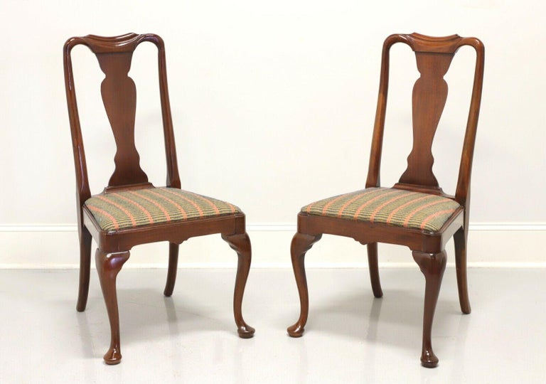 HICKORY CHAIR Mahogany Queen Anne Dining Side Chairs - Pair 6