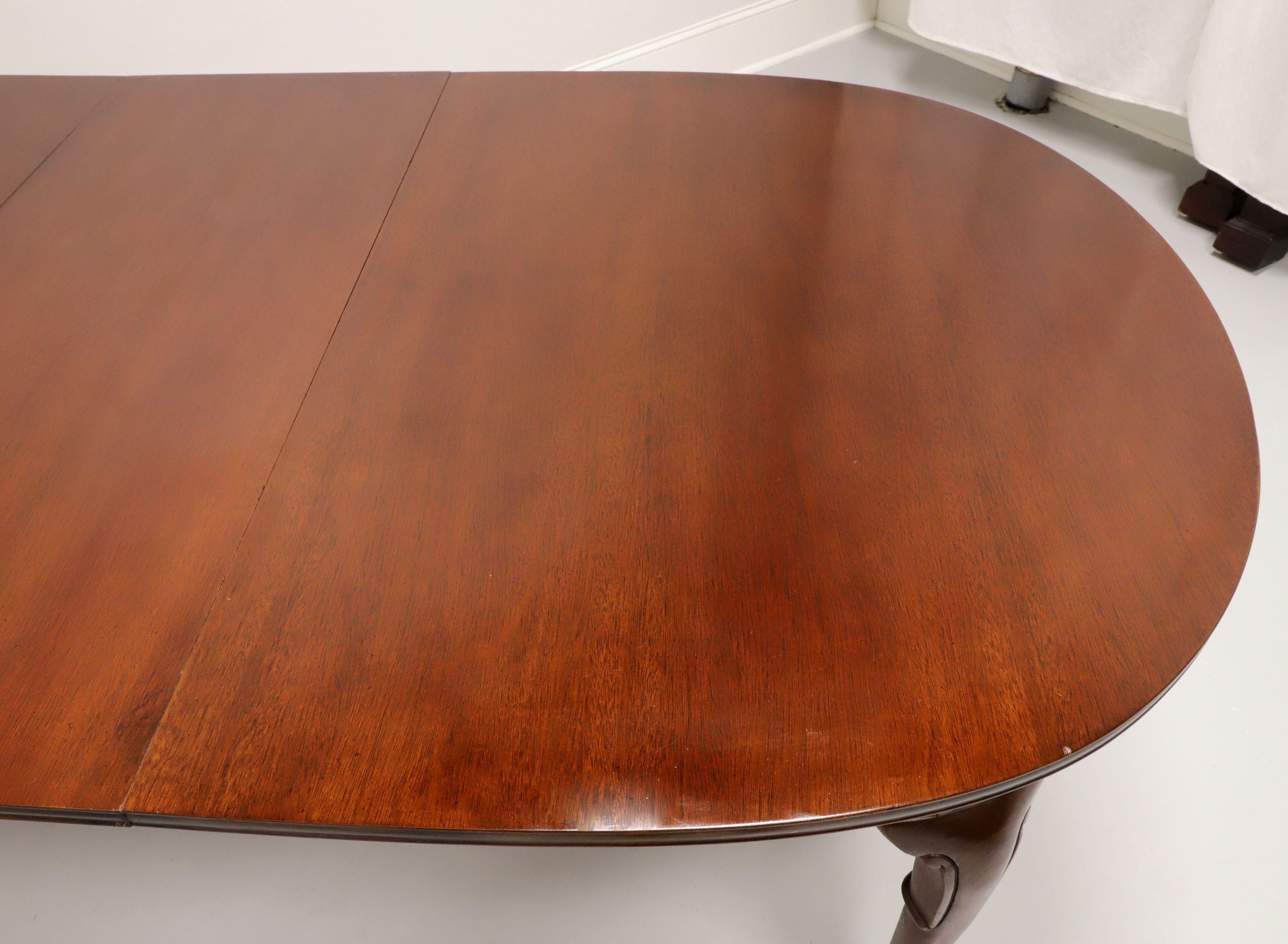 HICKORY CHAIR Mahogany Queen Anne Oval Dining Table For Sale 2