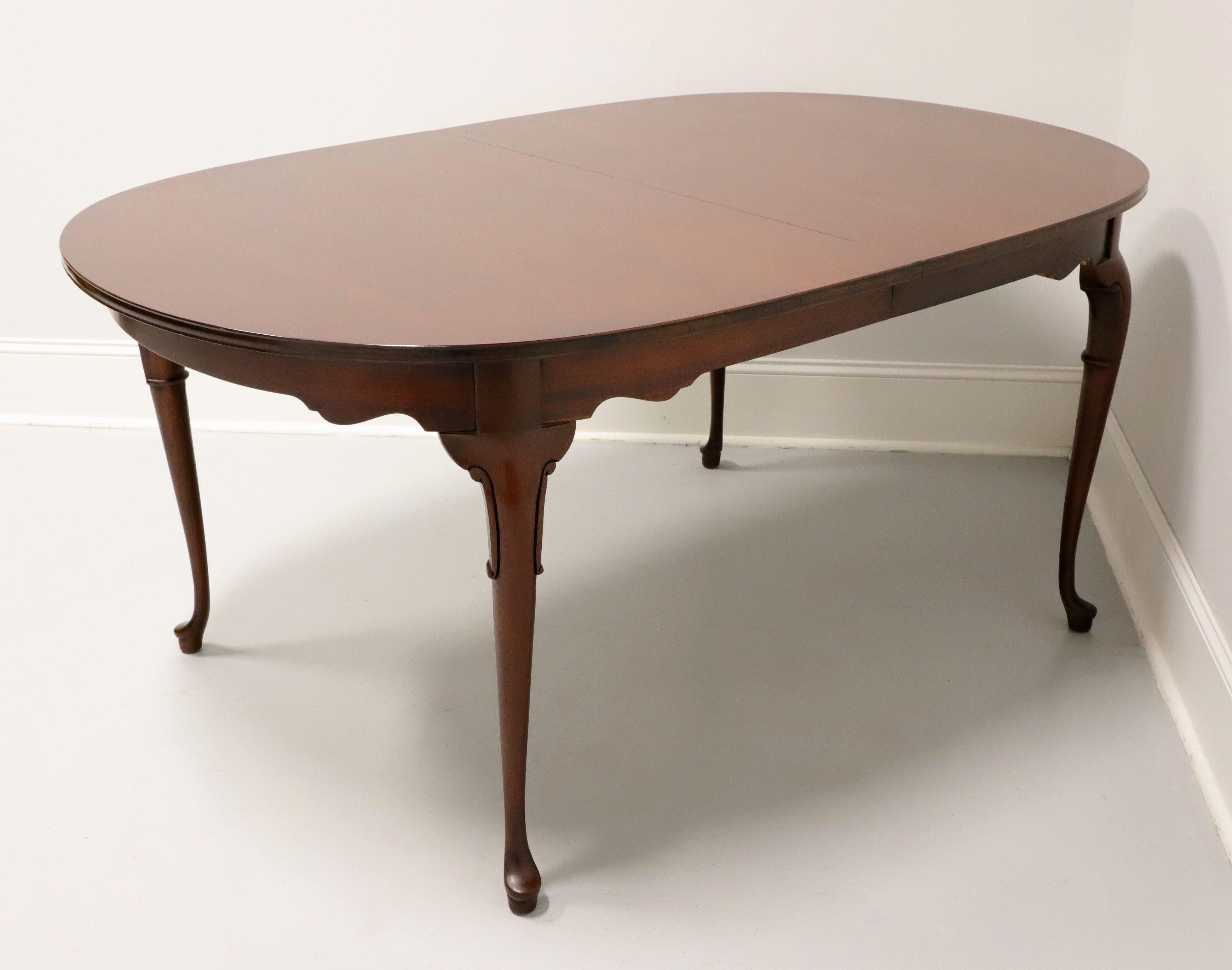 American HICKORY CHAIR Mahogany Queen Anne Oval Dining Table For Sale