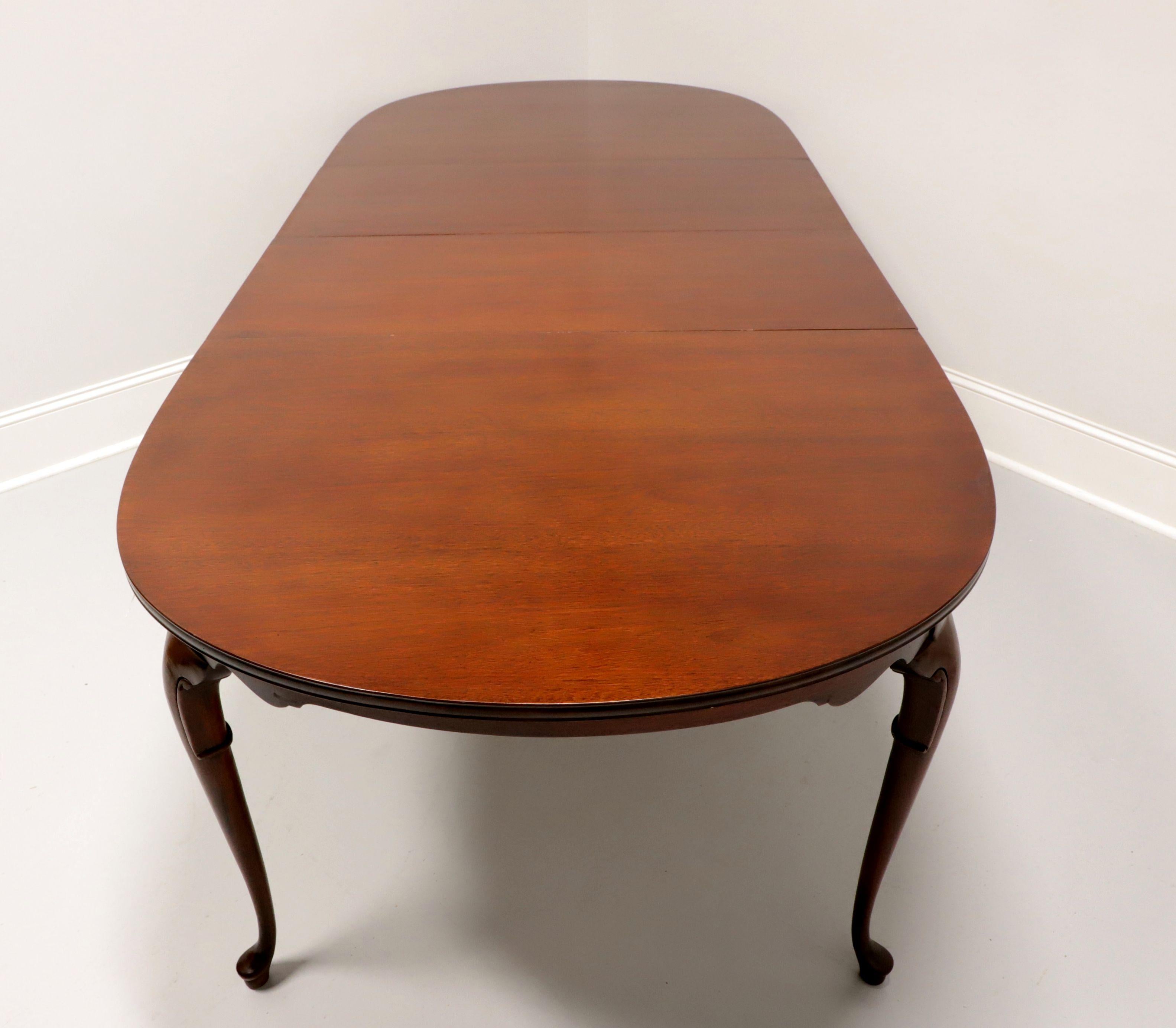 HICKORY CHAIR Mahogany Queen Anne Oval Dining Table In Good Condition For Sale In Charlotte, NC
