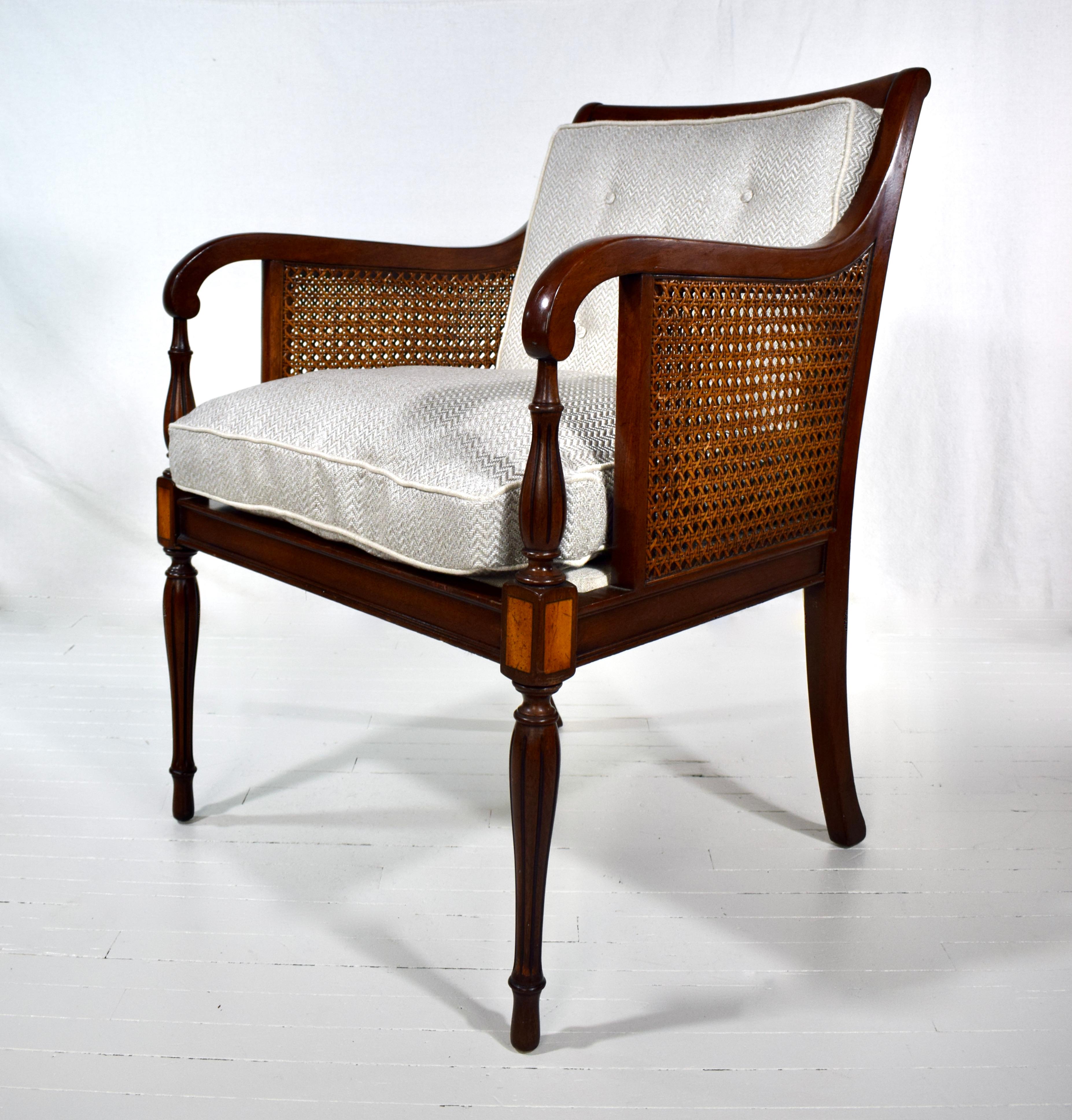 Hickory-Stuhl im Regency-Stil mit doppeltem Schilfrohr im Angebot 2