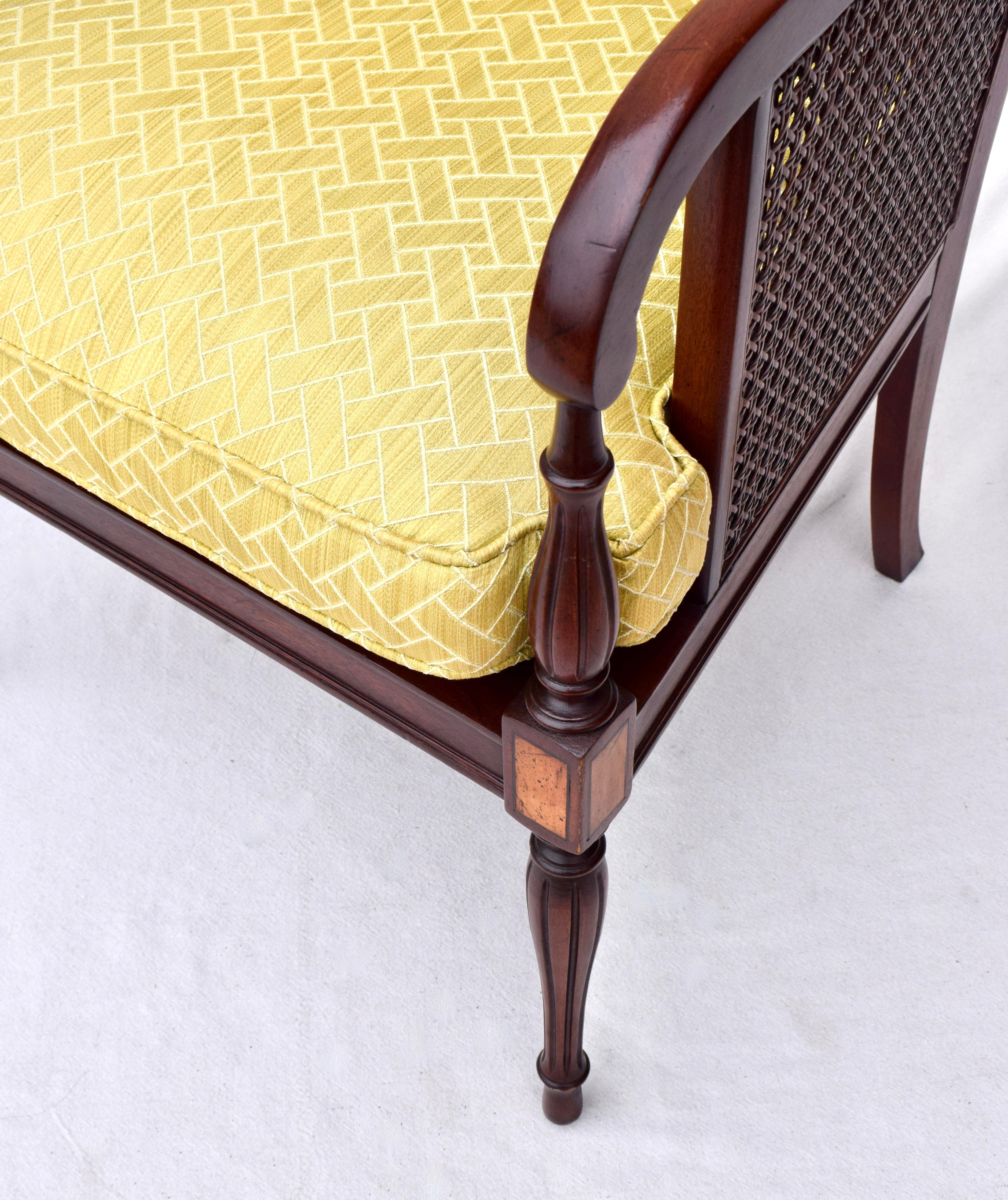 Hickory Chair Regency Style Double Caned Chairs In Good Condition In Southampton, NJ