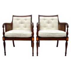 Hickory Chair Regency Style Double Caned Chairs