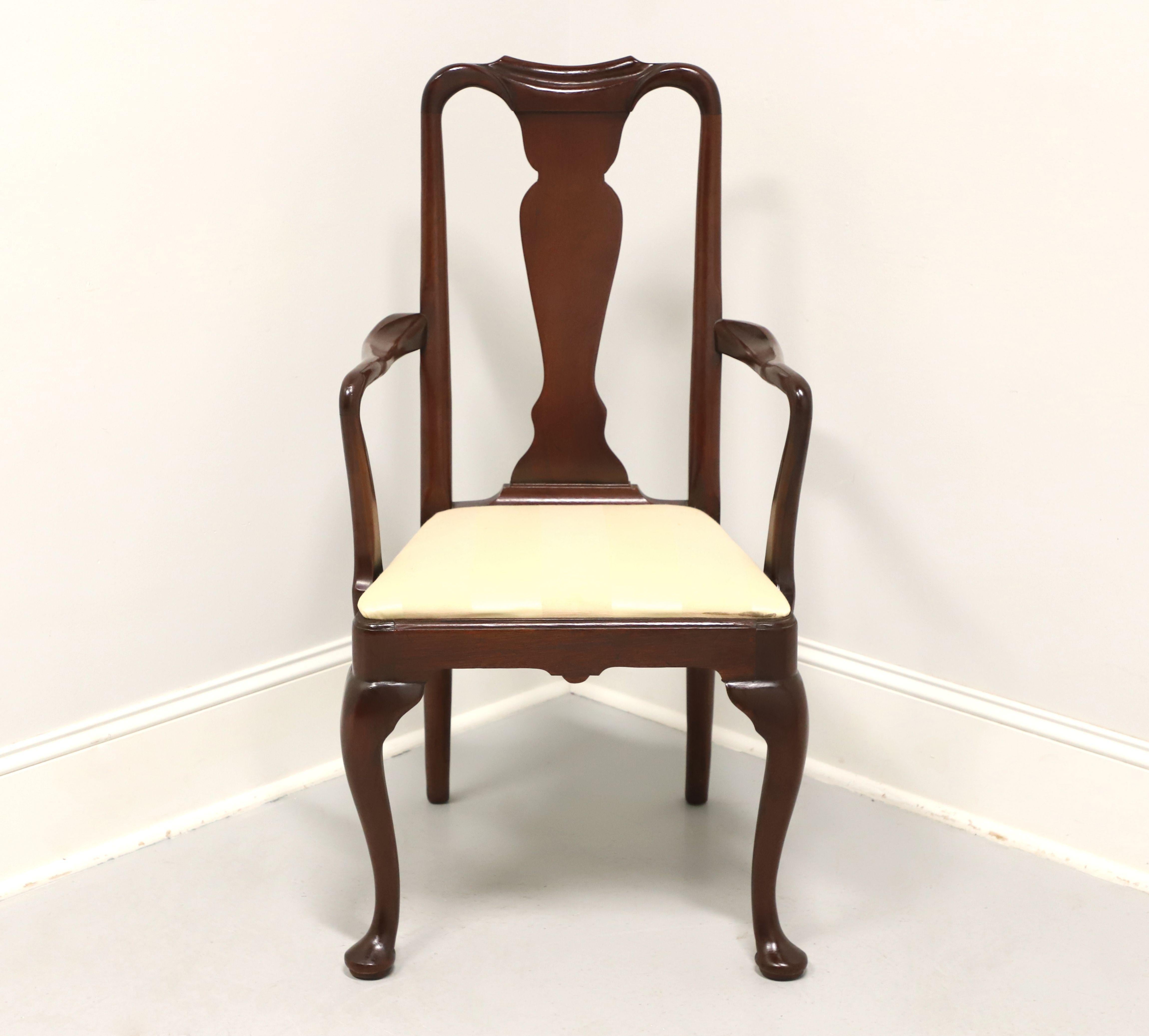HICKORY CHAIR Solid Mahogany Queen Anne Style Dining Armchair For Sale ...