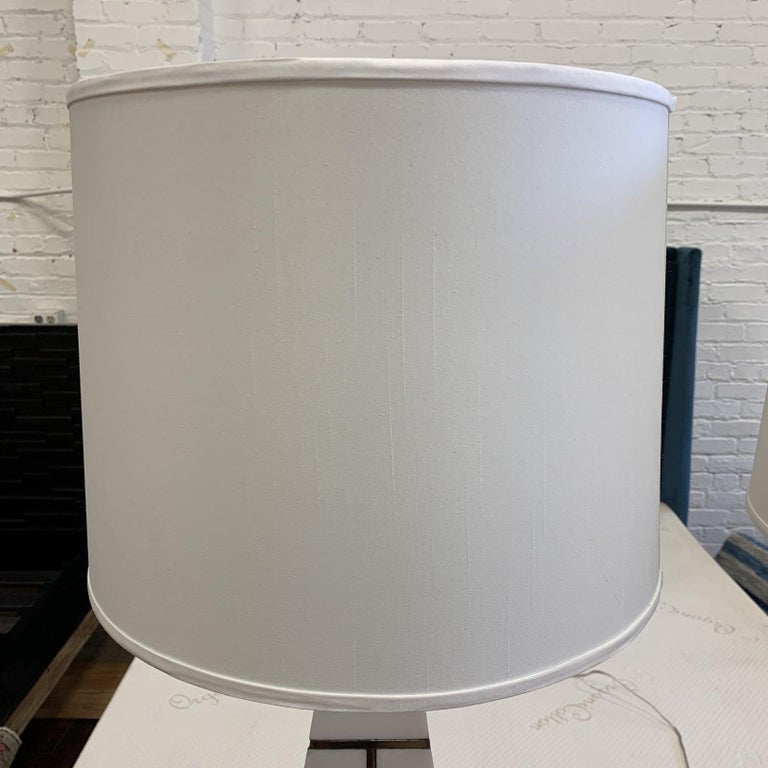 Hickory Chair Walsh Table Lamps with Shades, a Pair For Sale at 1stDibs