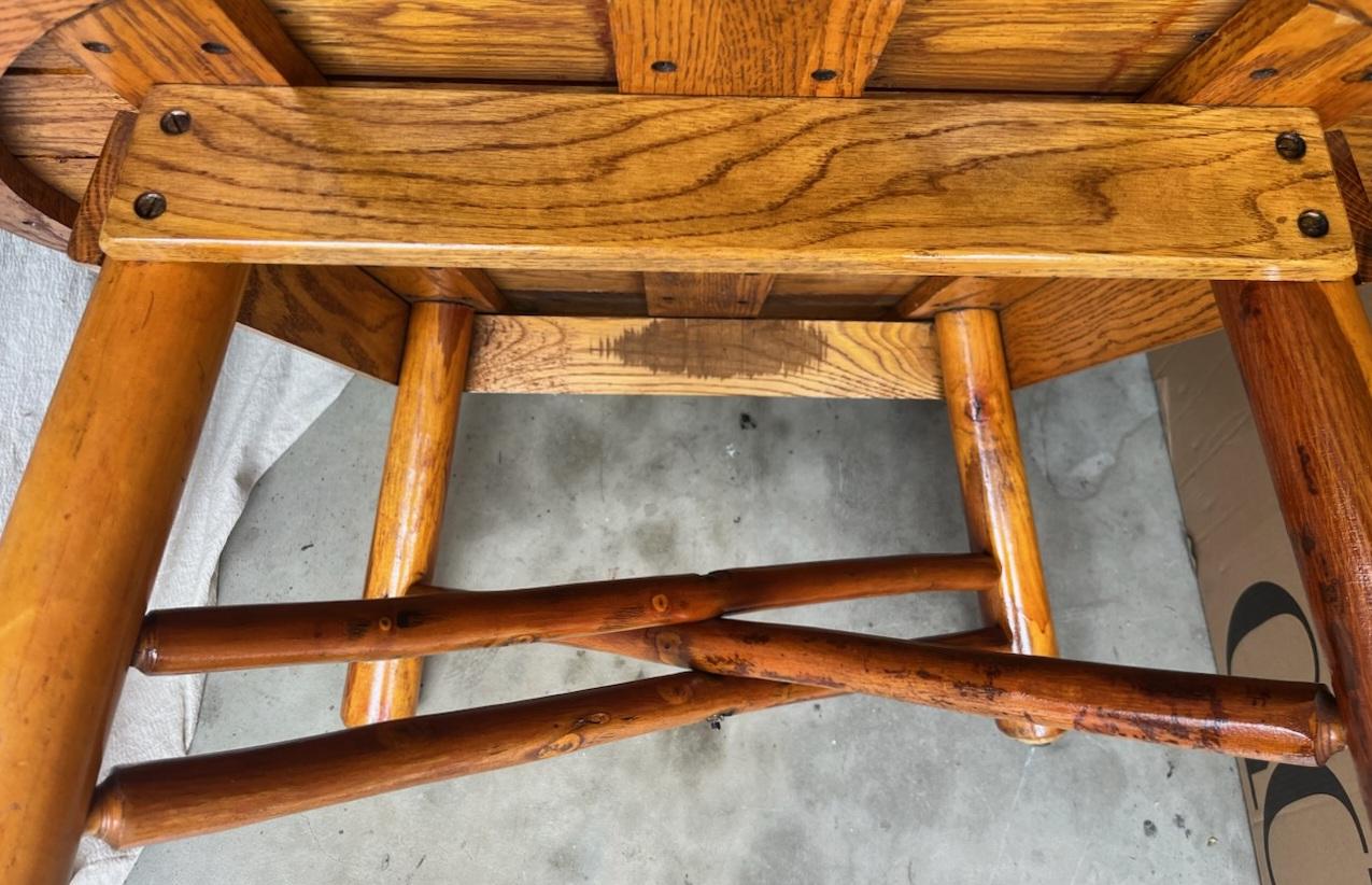 Américain Table basse Hickory avec plateau à lattes en vente